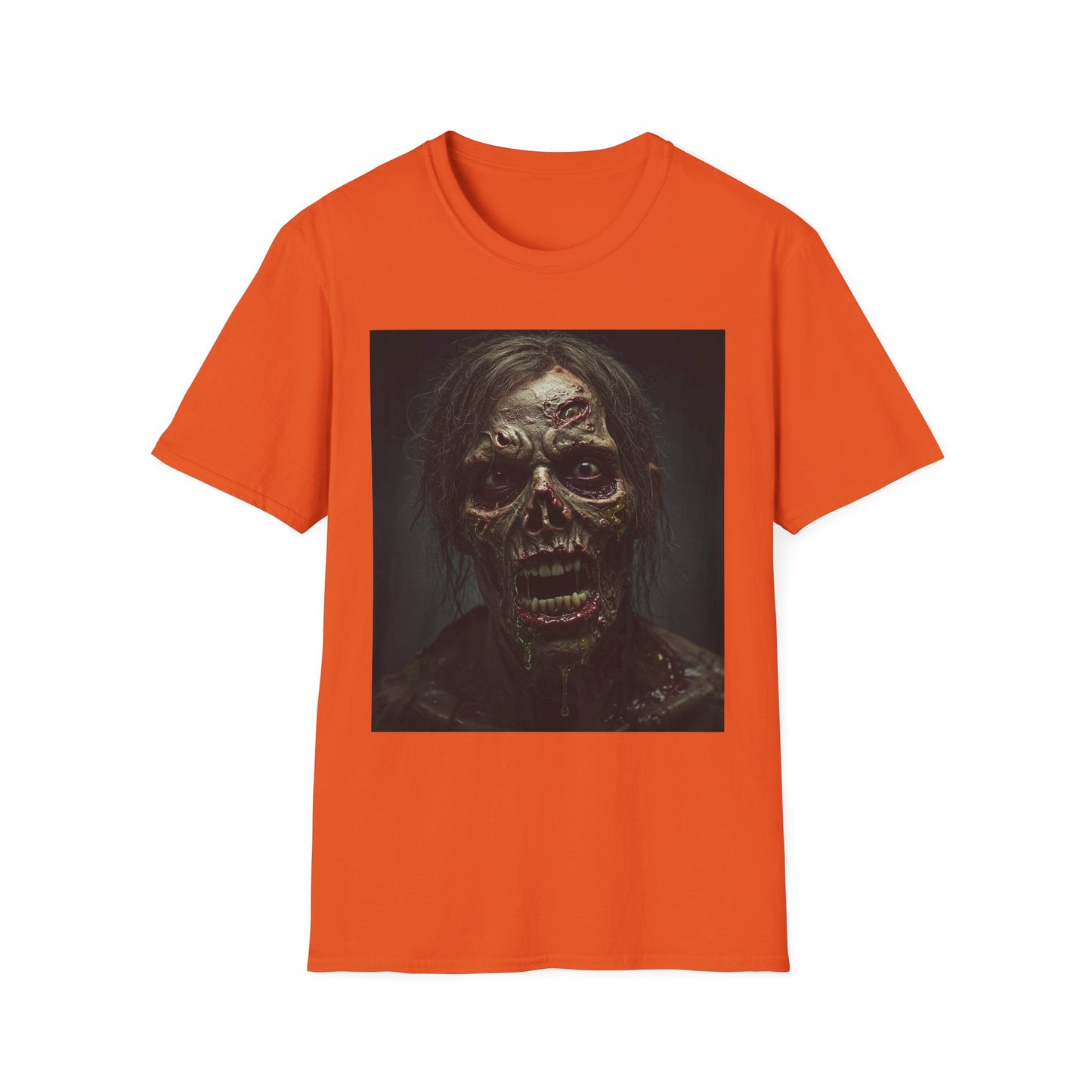 Apocalyptic Portrait Tee, bold, decaying zombie graphic