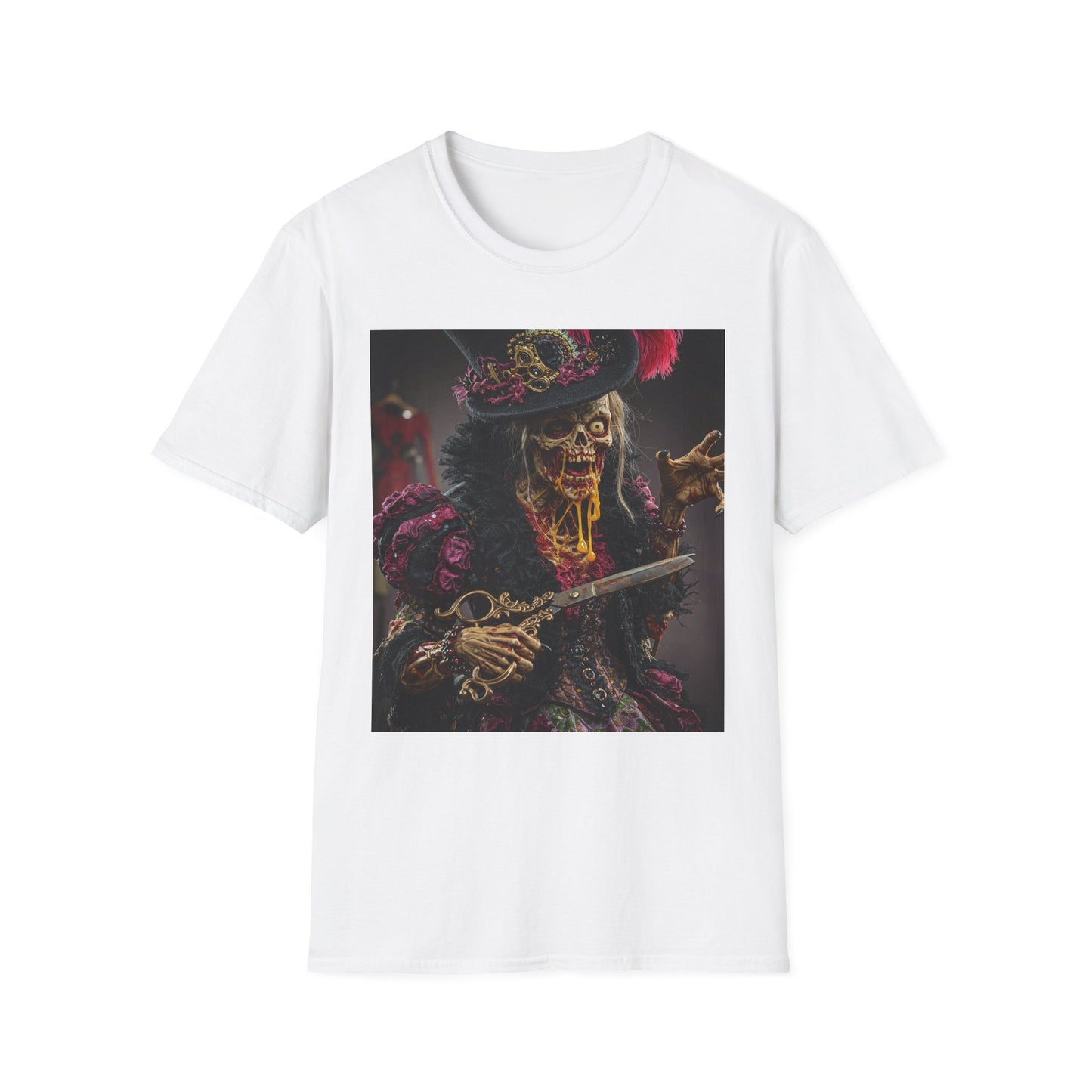 Apocalyptic Portrait Tee, bold, decaying zombie graphic