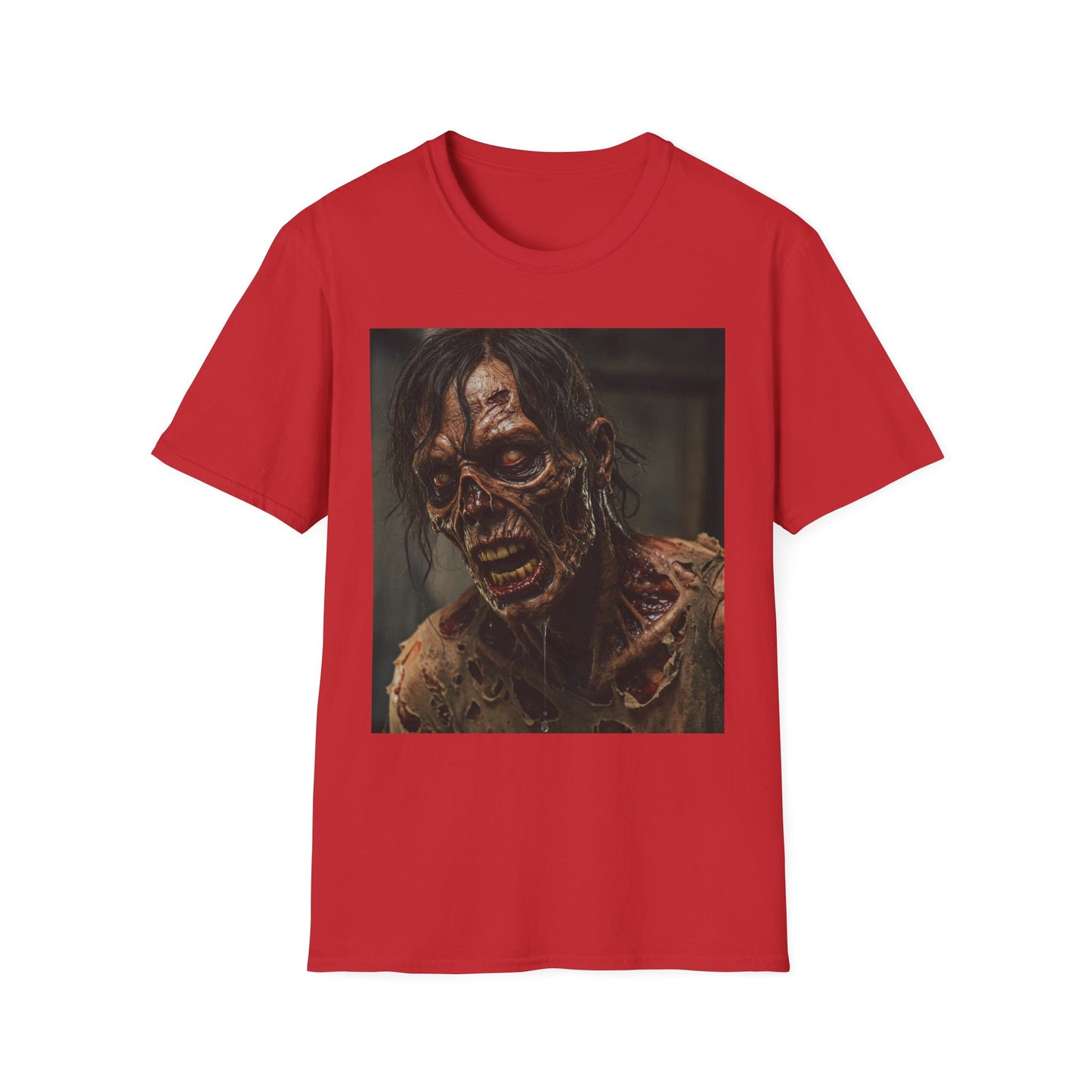 Apocalyptic Portrait Tee, bold, decaying zombie graphic