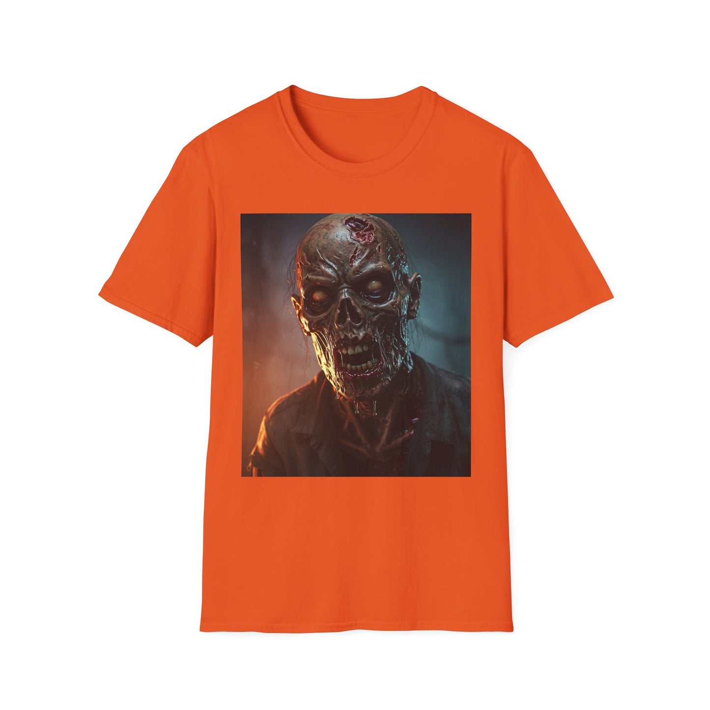 Apocalyptic Portrait Tee, bold, decaying zombie graphic