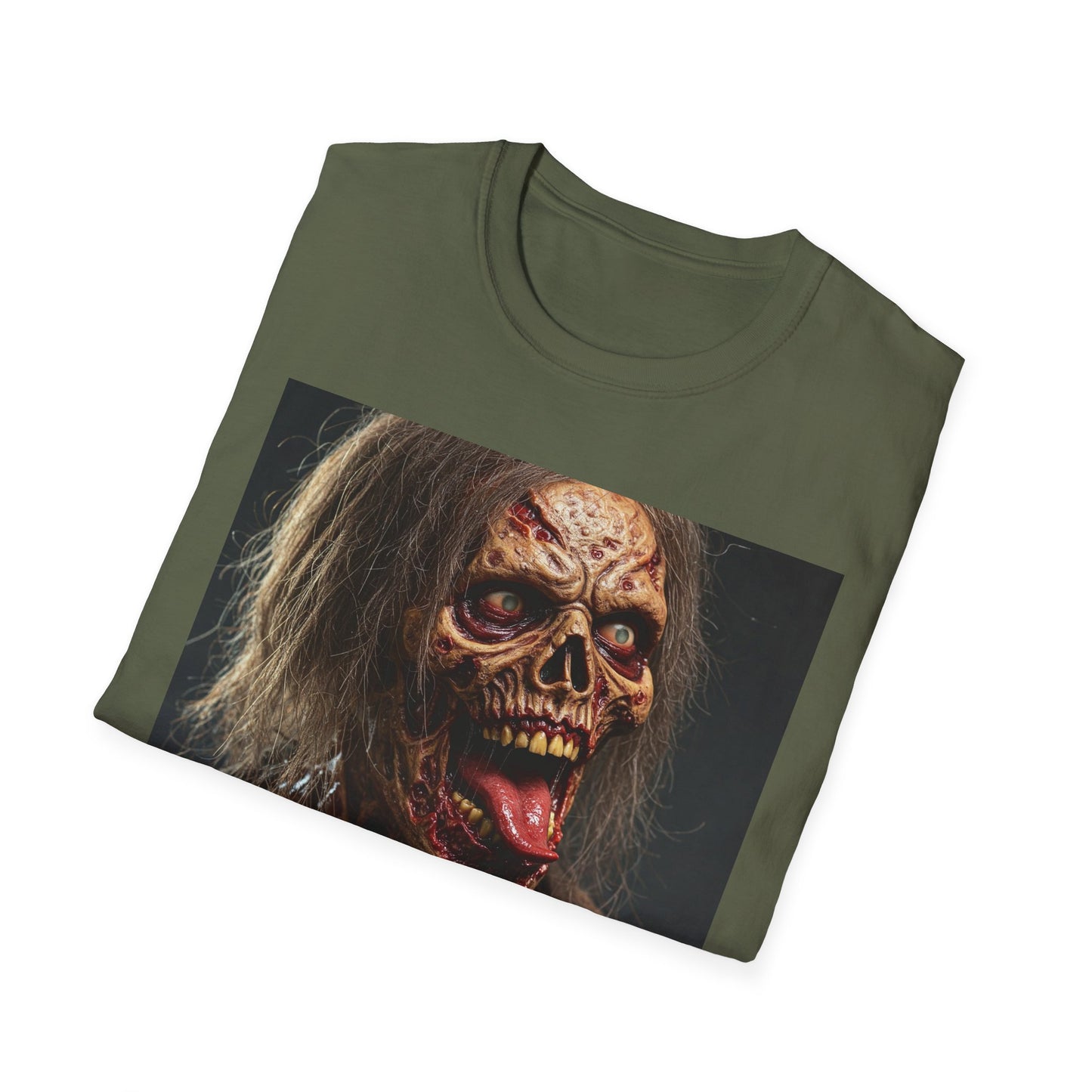 Apocalyptic Portrait Tee, bold, decaying zombie graphic