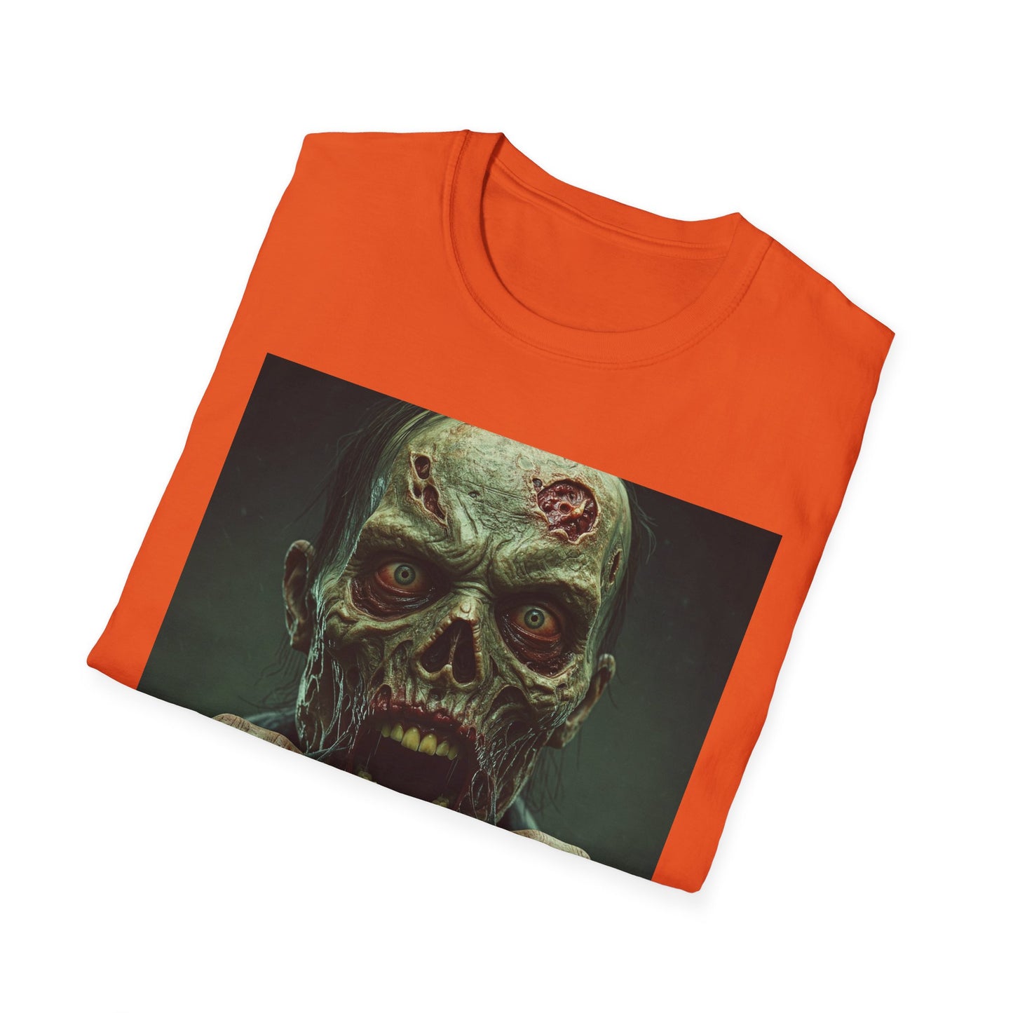 Apocalyptic Portrait Tee, bold, decaying zombie graphic