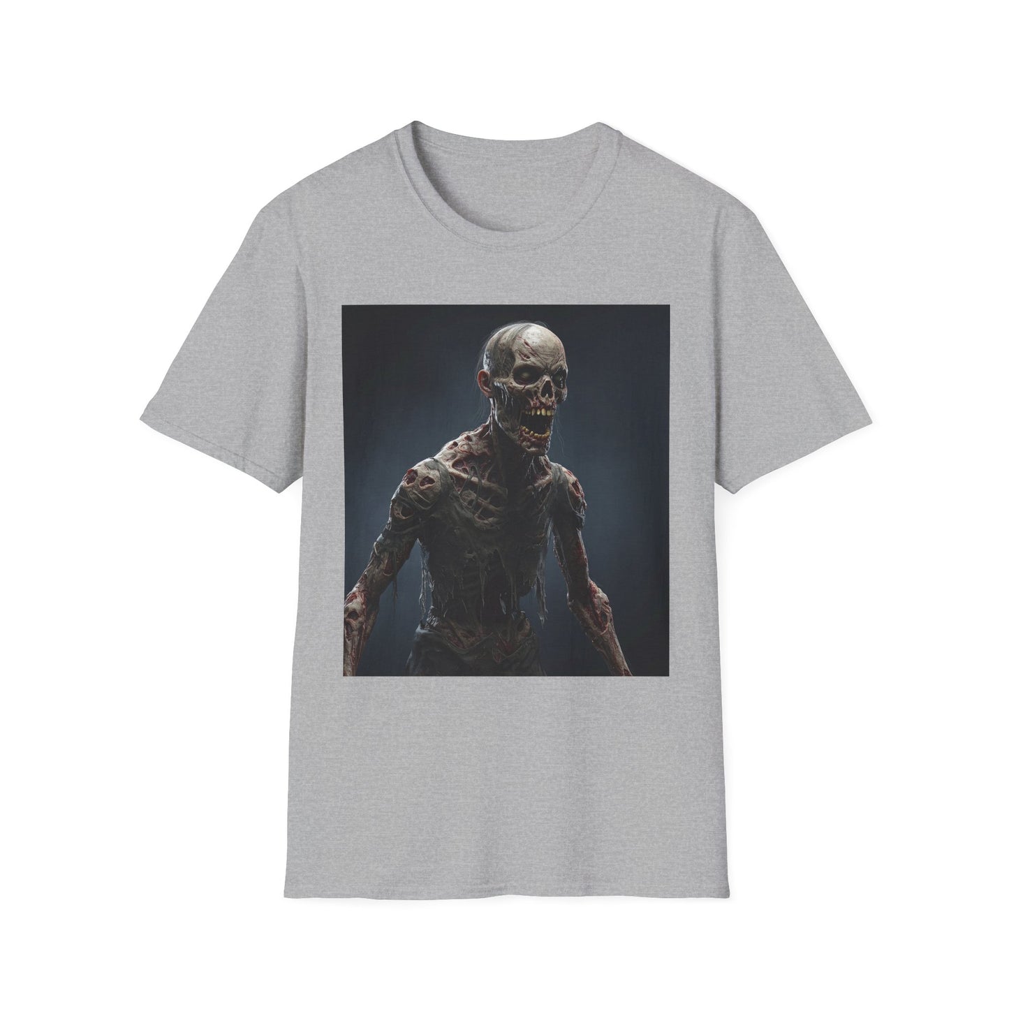 Apocalyptic Portrait Tee, bold, decaying zombie graphic