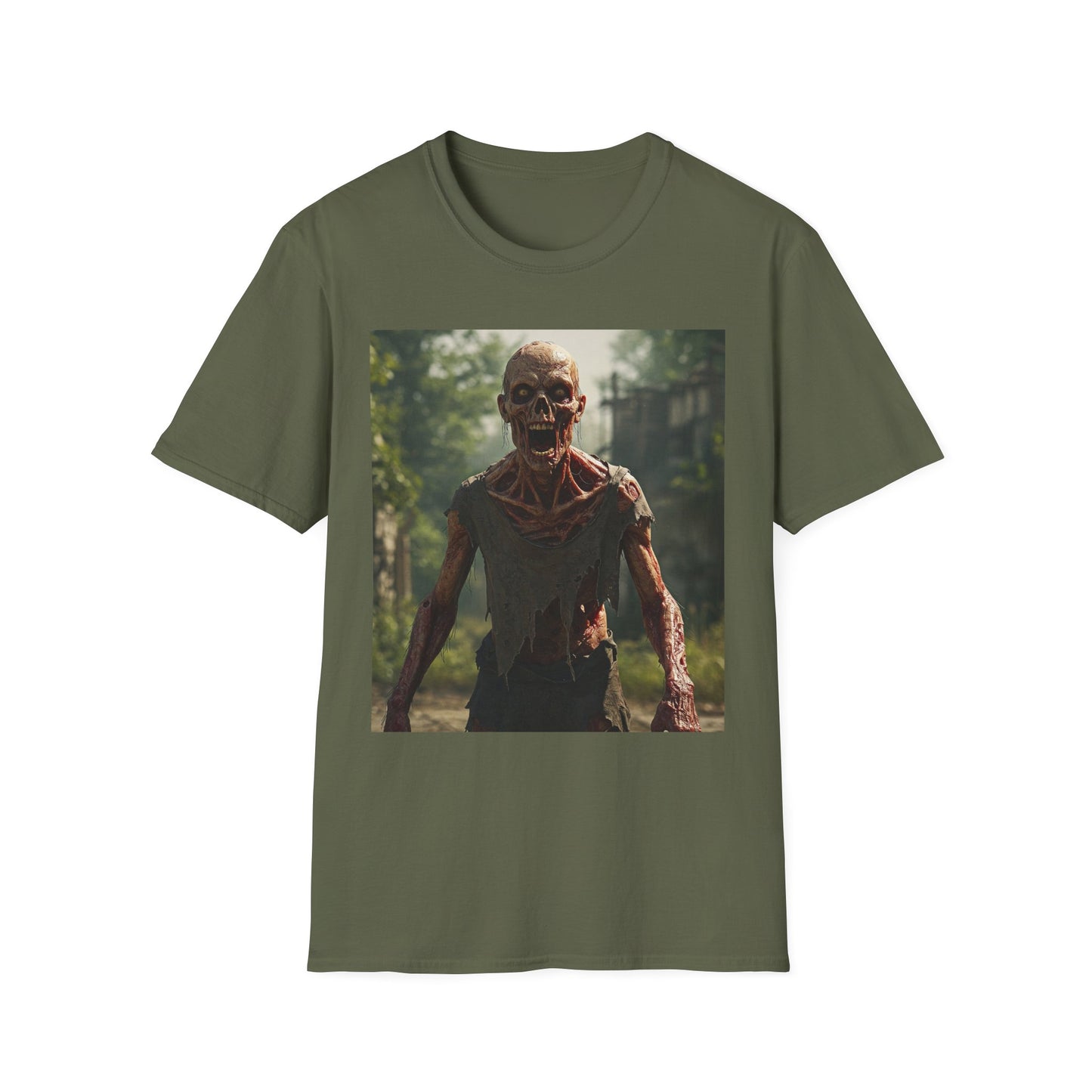 Zombie Graphic Unisex Softstyle T-Shirt - Casual Horror Apparel