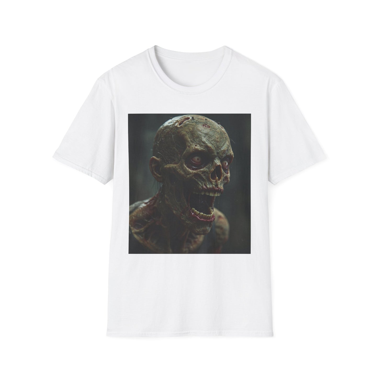 Apocalyptic Portrait Tee, bold, decaying zombie graphic