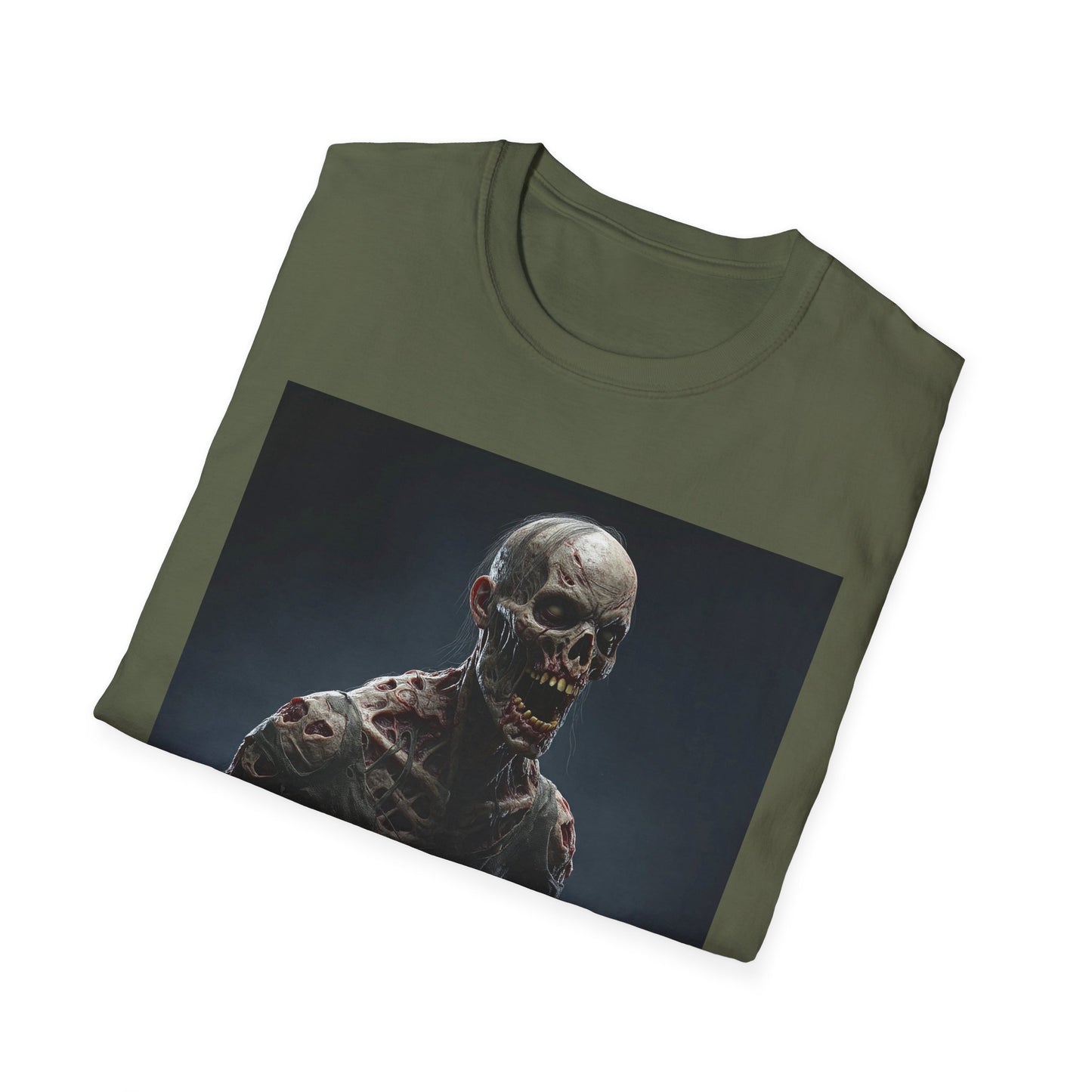 Apocalyptic Portrait Tee, bold, decaying zombie graphic