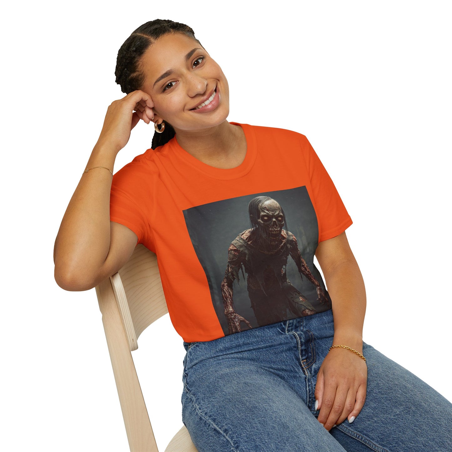 Apocalyptic Portrait Tee, bold, decaying zombie graphic