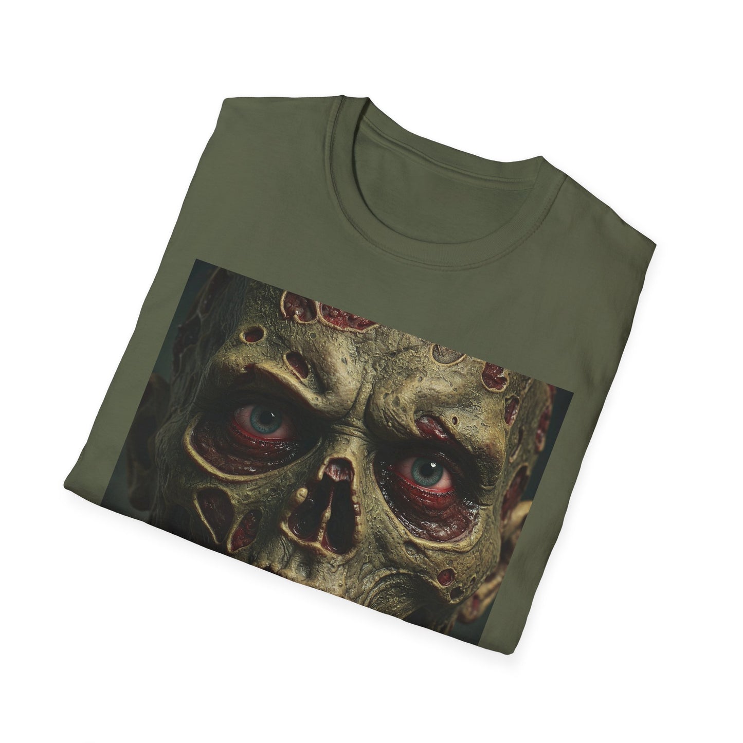 Apocalyptic Portrait Tee, bold, decaying zombie graphic