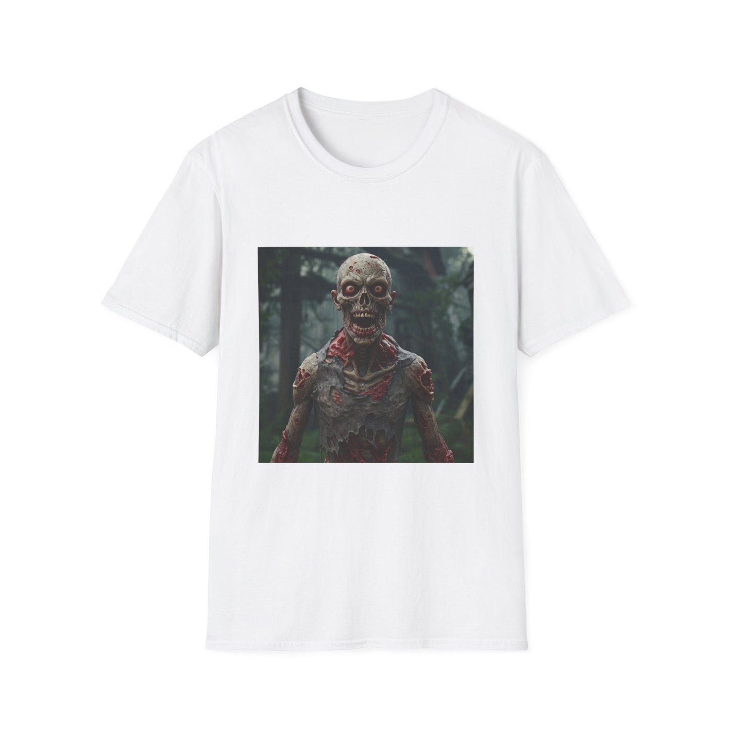 Apocalyptic Portrait Tee, bold, decaying zombie graphic