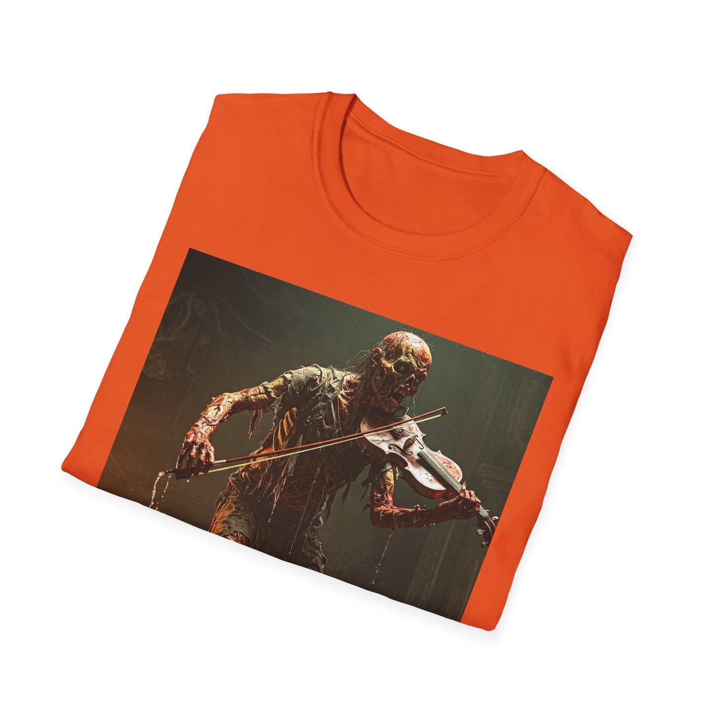 Creepy Creature Violinist Unisex T-Shirt - Spooky Halloween Tee