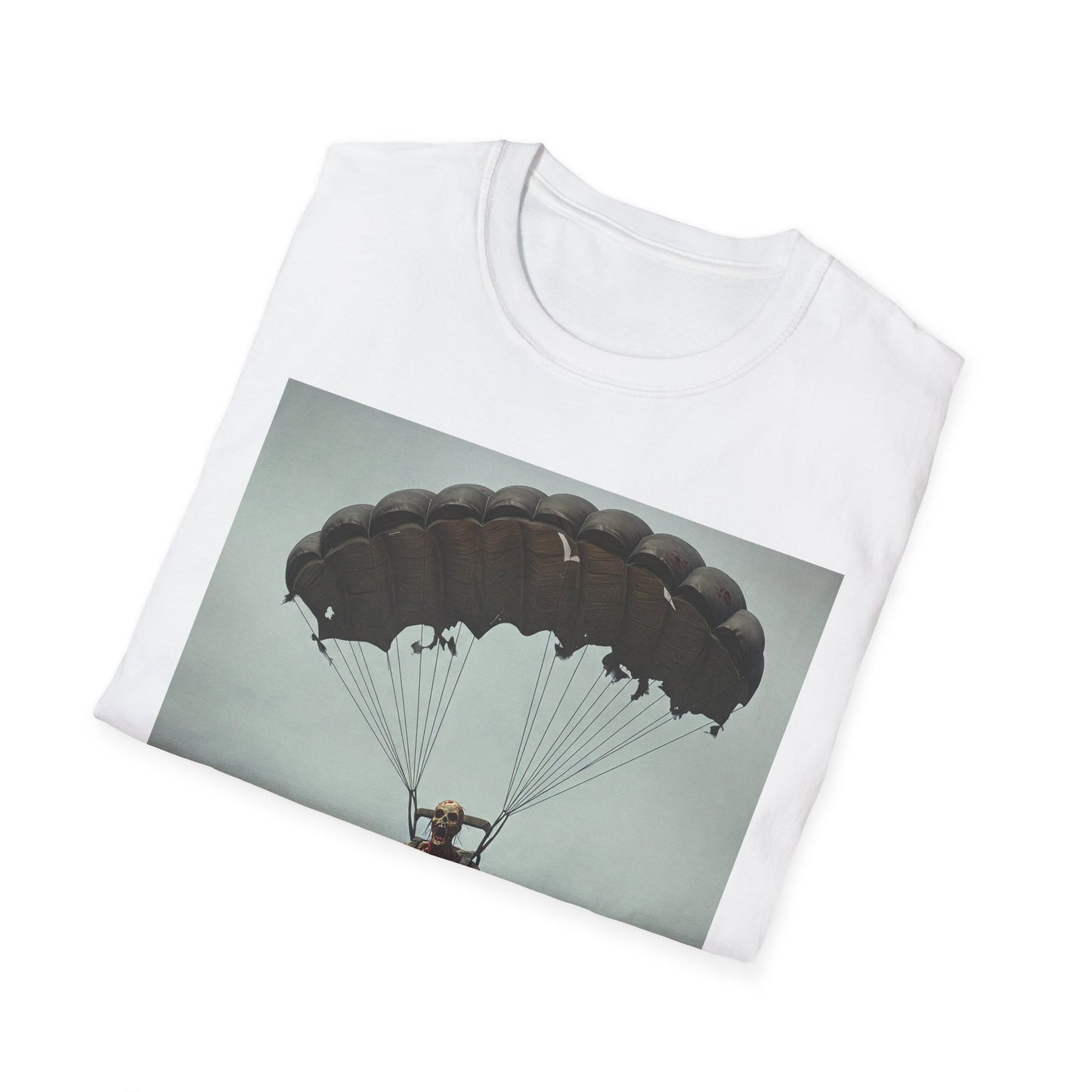 Adventure Awaits Parachuting Hero Unisex Softstyle T-Shirt