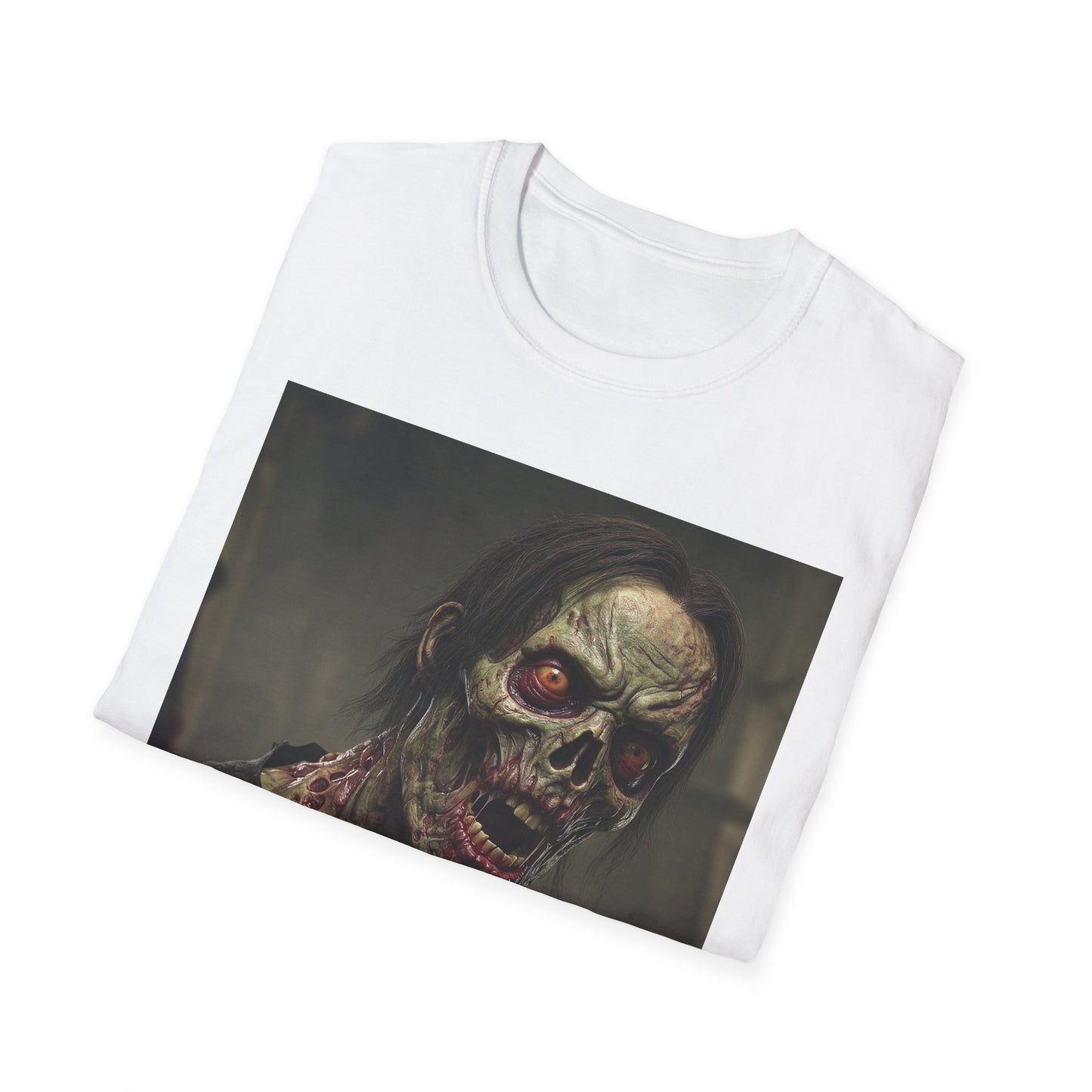 Zombie Themed Unisex Softstyle T-Shirt - Perfect for Halloween and Horror Fans