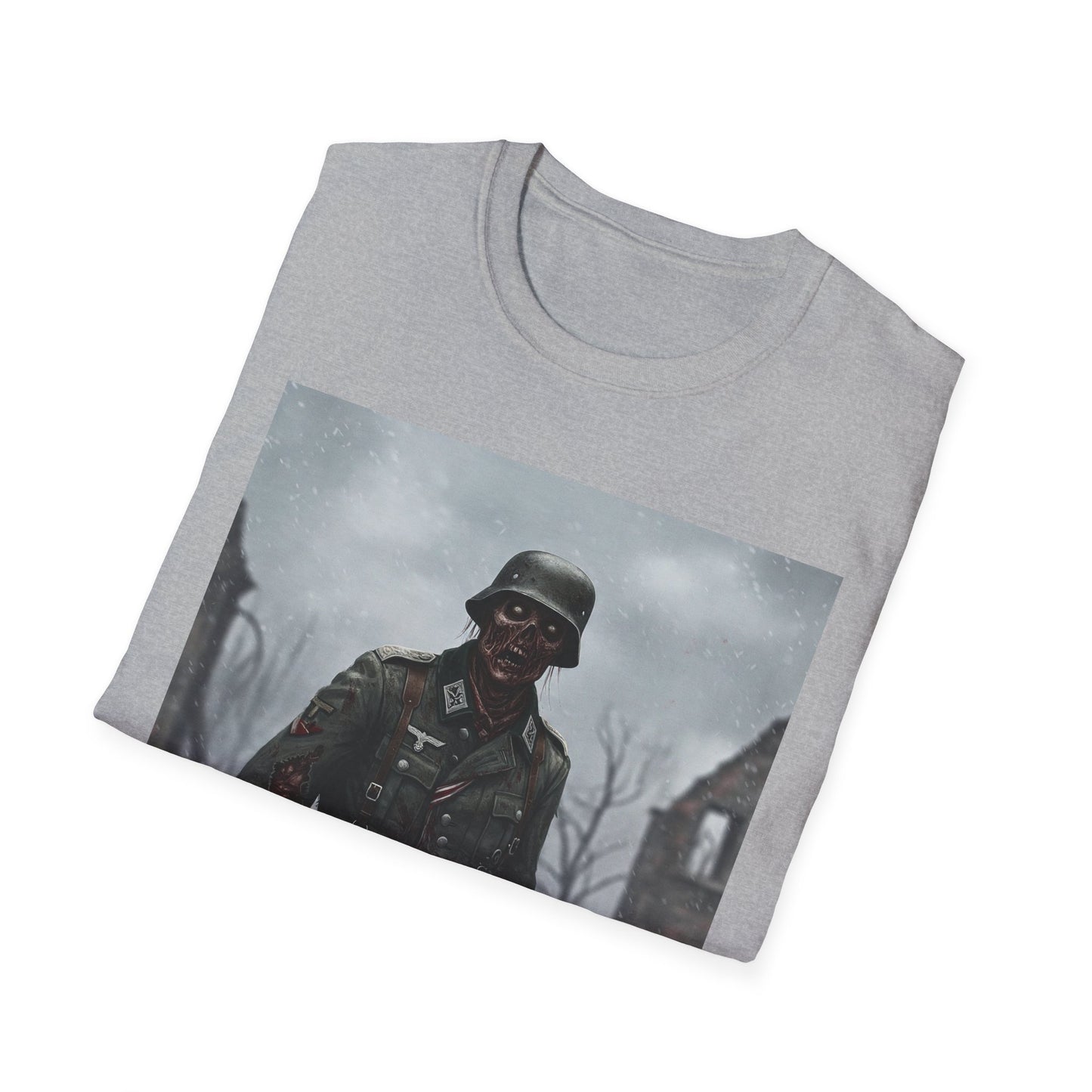 Unisex Softstyle Graphic T-Shirt - Zombie Soldier Design