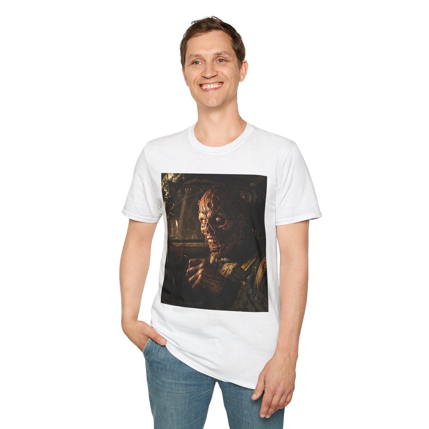 Horror-Inspired Unisex Softstyle T-Shirt - Perfect for Halloween and Movie Buffs