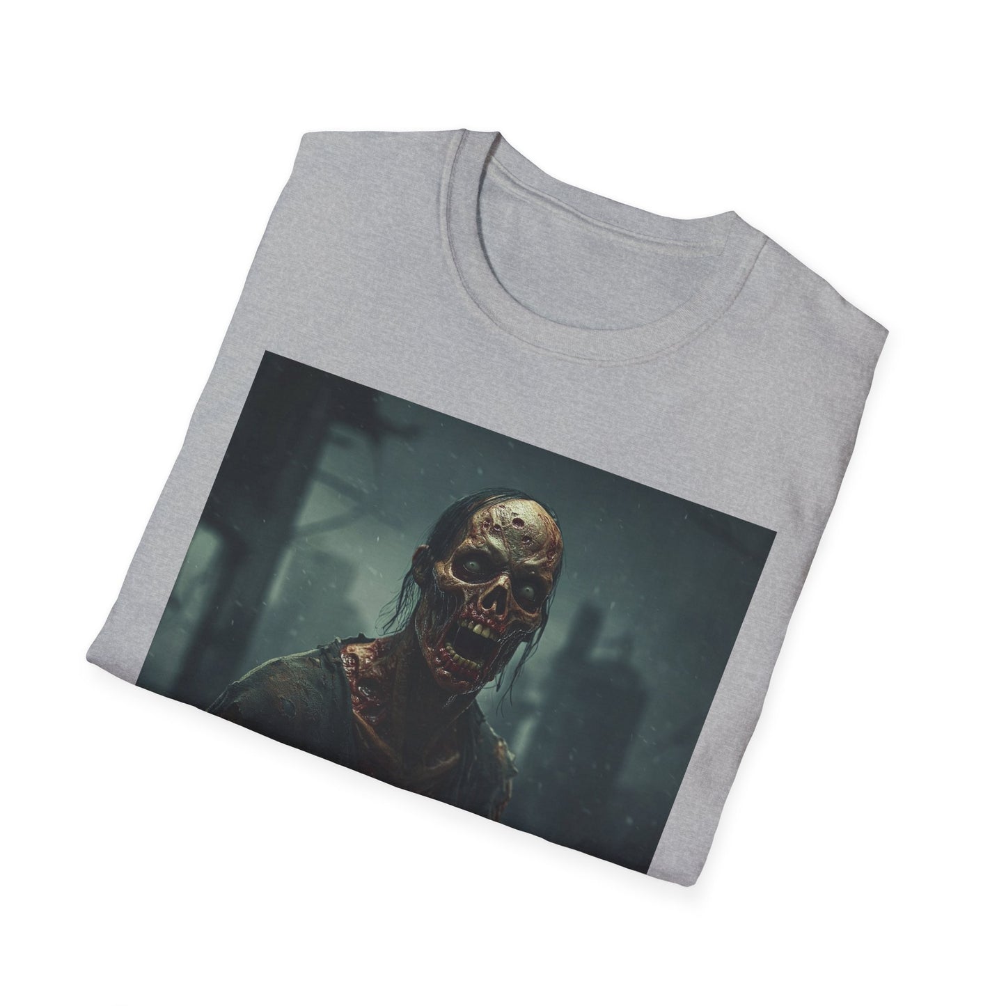 Zombie Apocalypse Apocalyptic Portrait Tee, bold, decaying zombie graphic