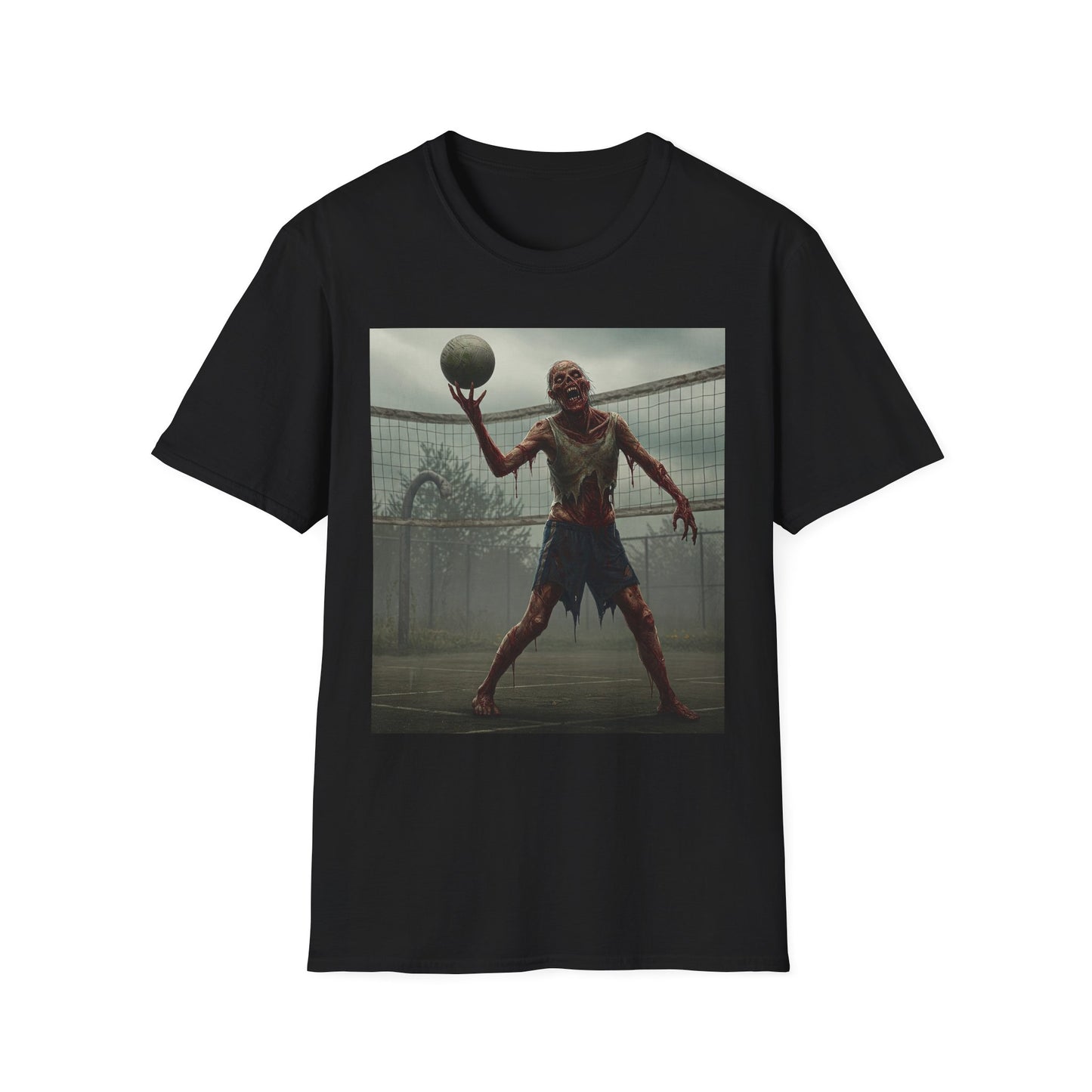 Zombie Basketball Unisex Softstyle T-Shirt | Horror Graphic Tee