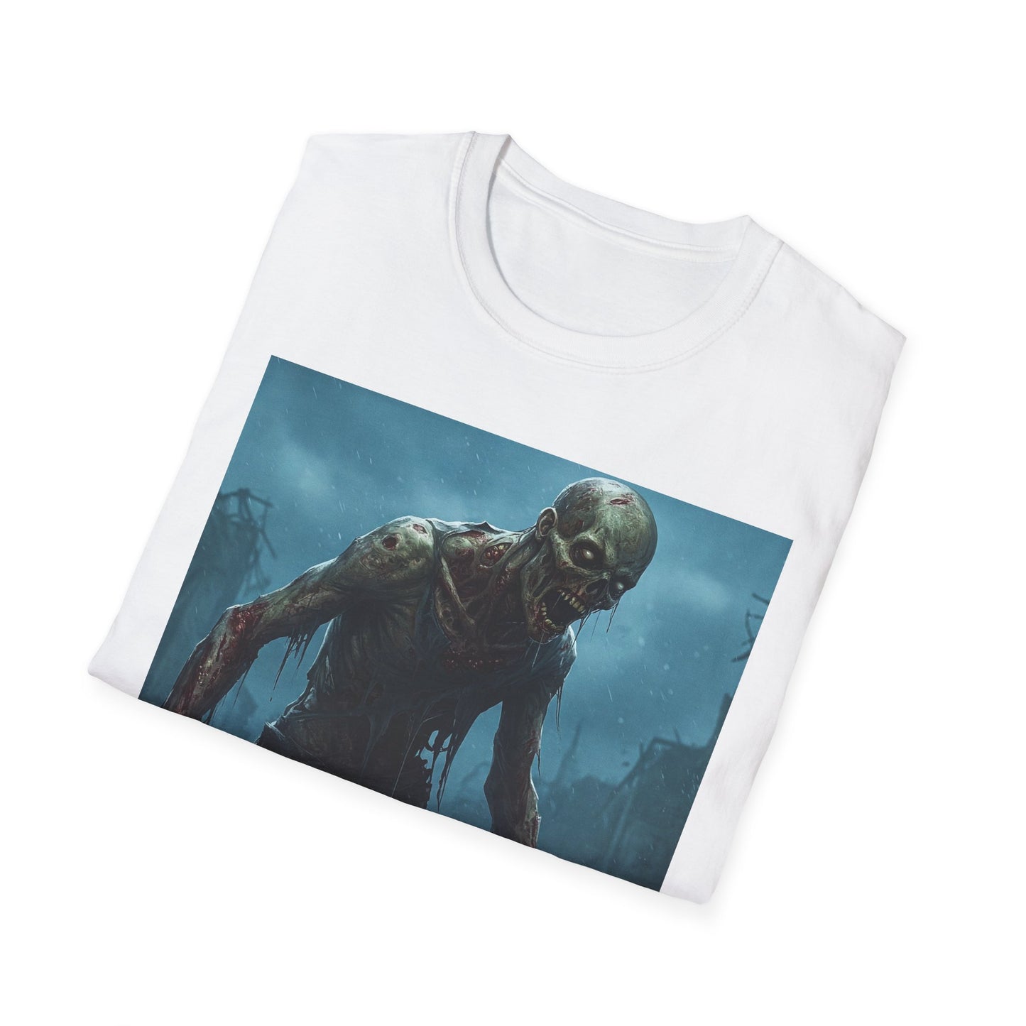 Unisex Horror Graphic T-Shirt - Zombie Design for Halloween & Horror Fans