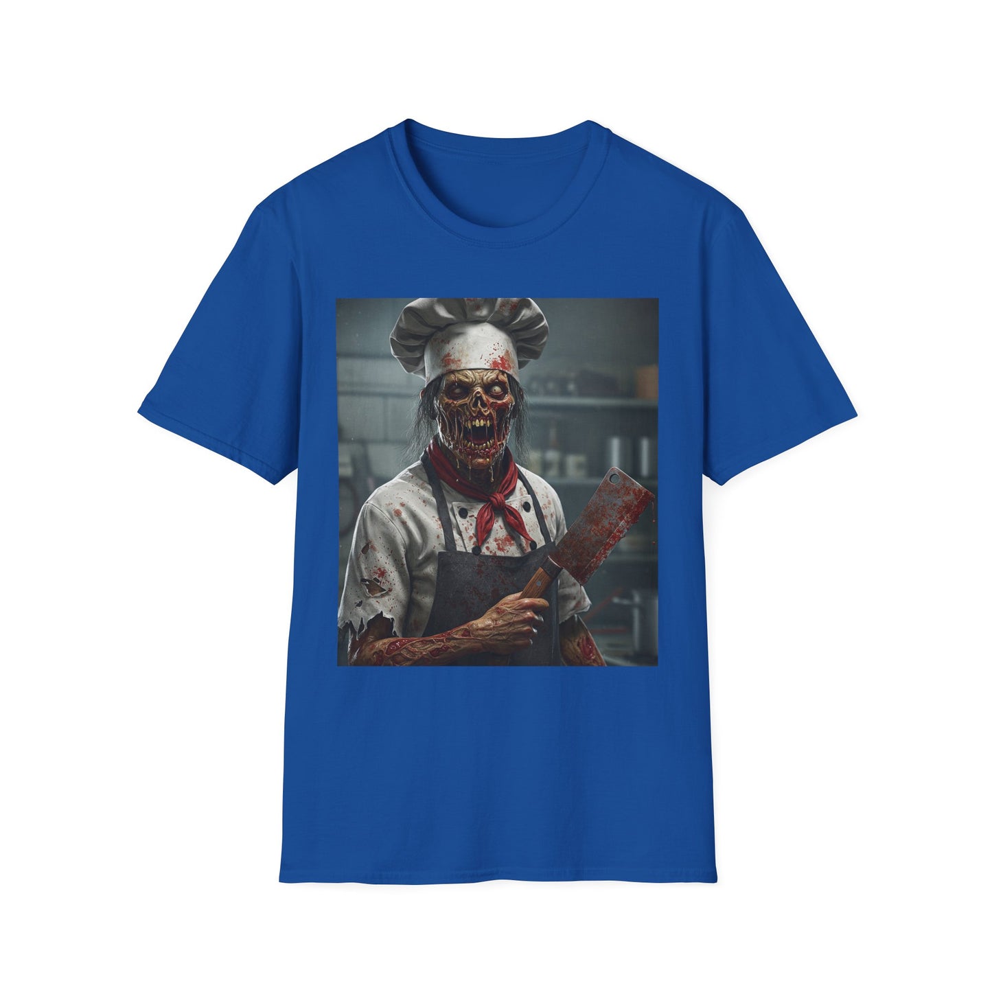 Spooky Chef Apocalyptic Portrait Tee, bold, decaying zombie graphic