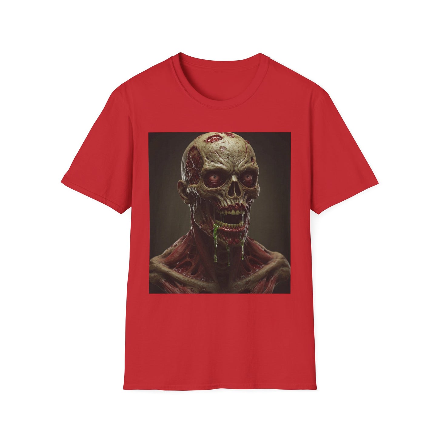 Apocalyptic Portrait Tee, bold, decaying zombie graphic