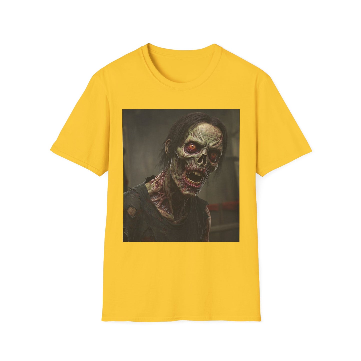 Zombie Themed Unisex Softstyle T-Shirt - Perfect for Halloween and Horror Fans