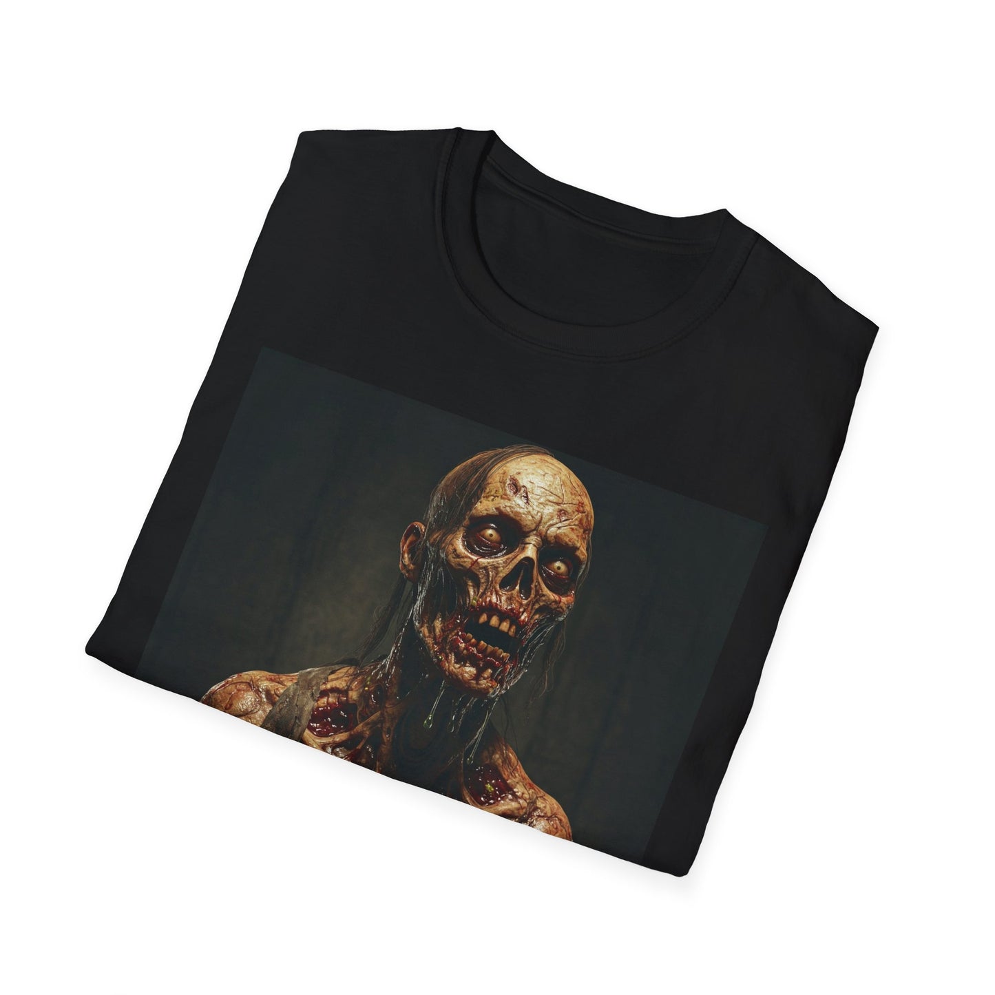 Apocalyptic Portrait Tee, bold, decaying zombie graphic