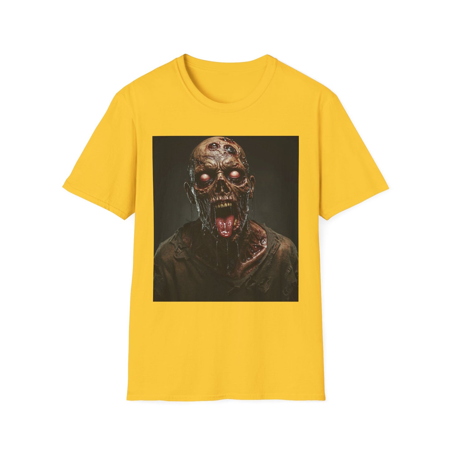 Apocalyptic Portrait Tee, bold, decaying zombie graphic