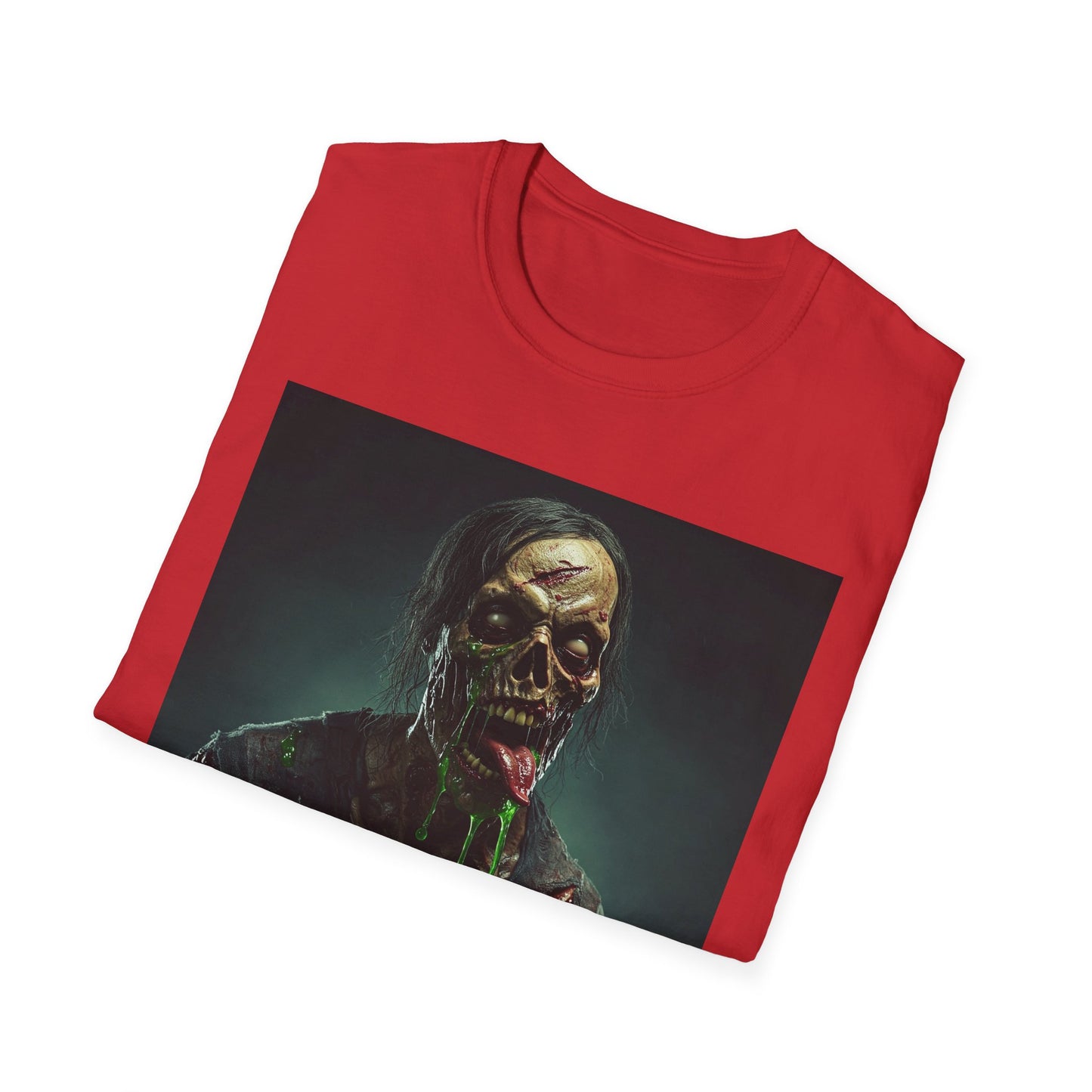 Apocalyptic Portrait Tee, bold, decaying zombie graphic