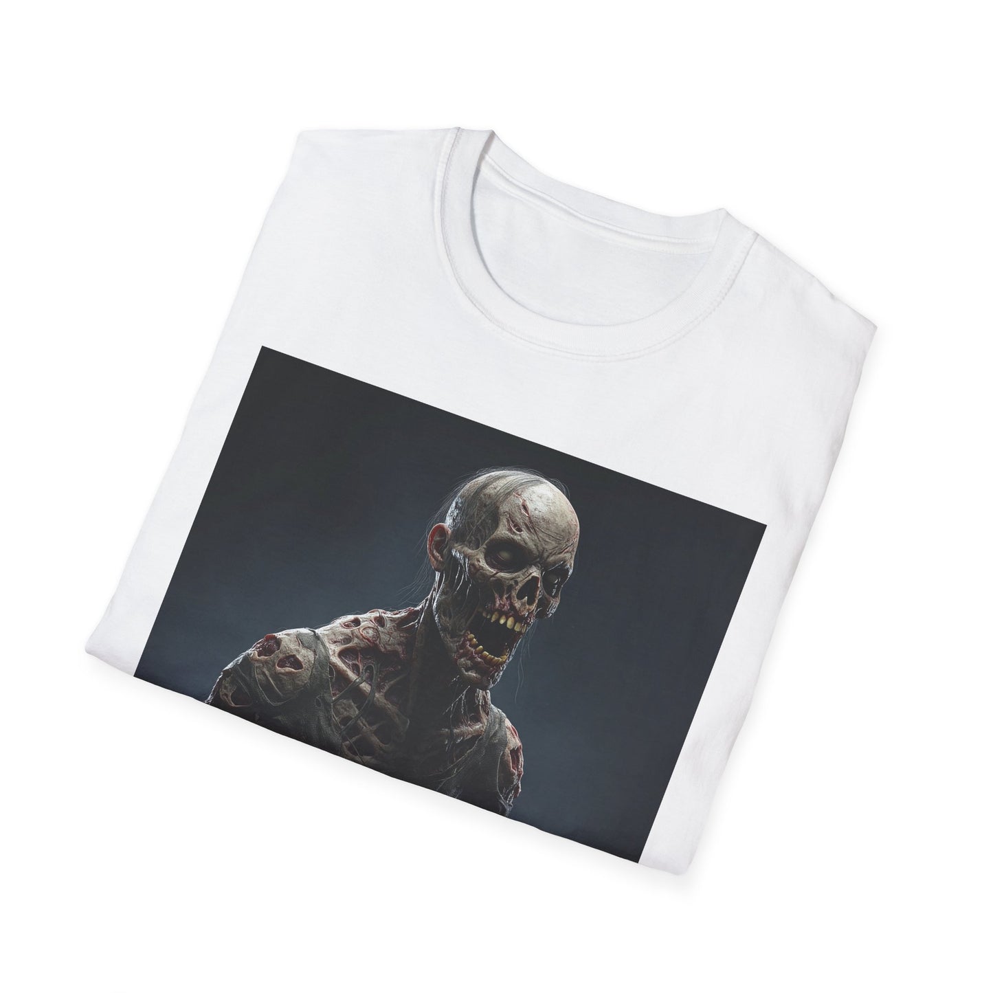 Apocalyptic Portrait Tee, bold, decaying zombie graphic