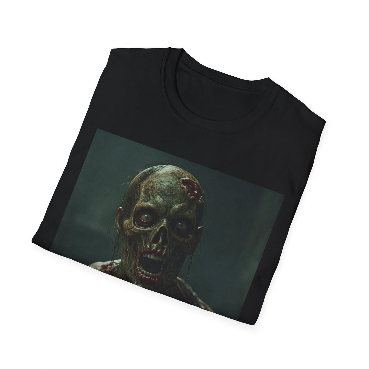 Creepy Zombie Graphic Unisex Softstyle T-Shirt