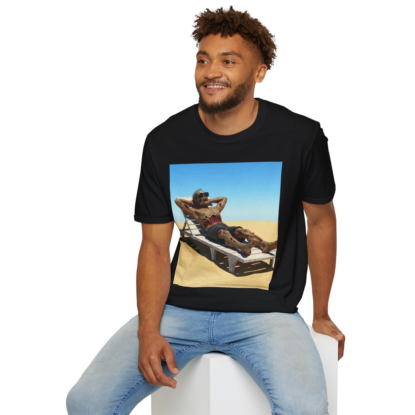 Relaxed Vibes Unisex Softstyle T-Shirt - Beach Chill Design