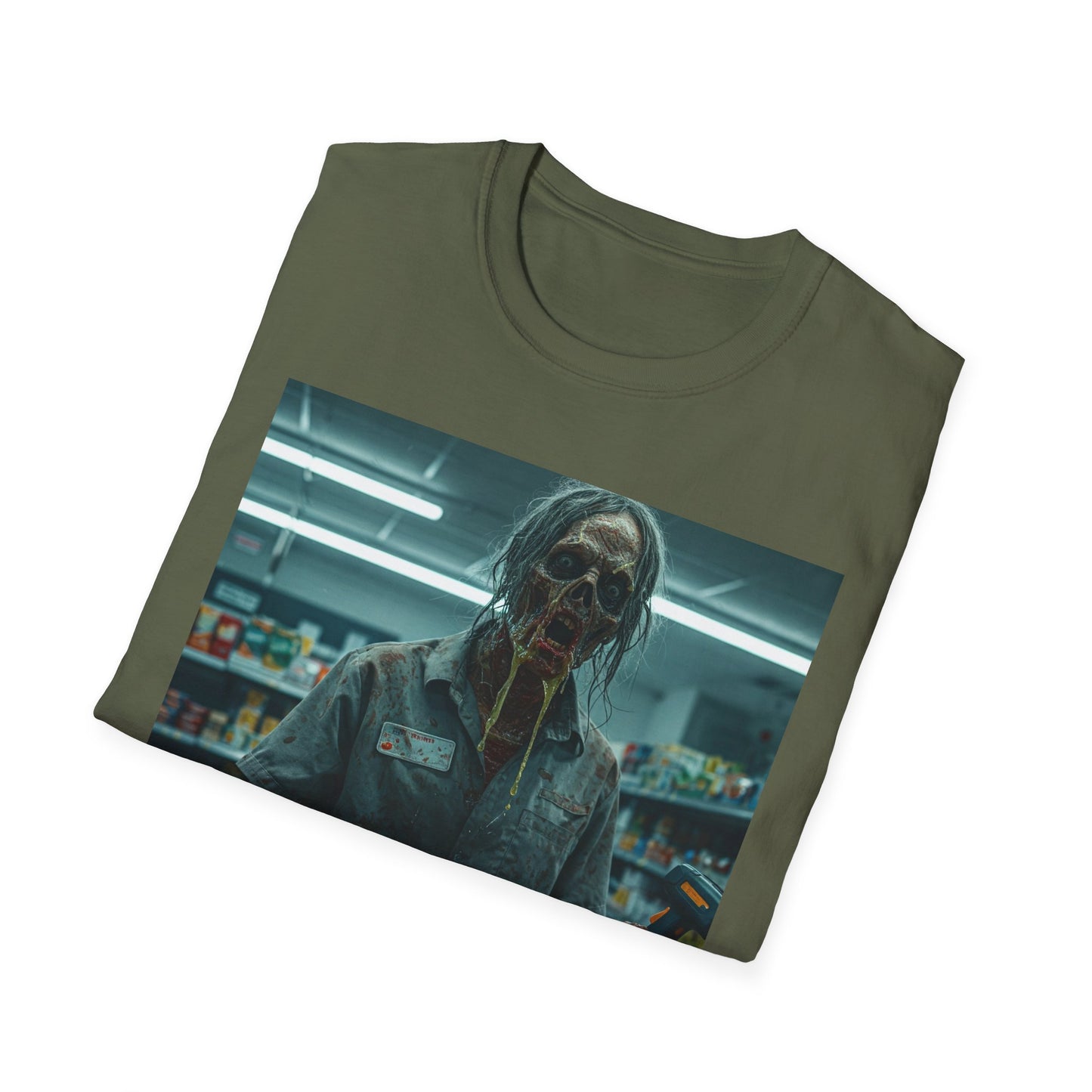 Horror Fan Apocalyptic Portrait Tee, bold, decaying zombie graphic