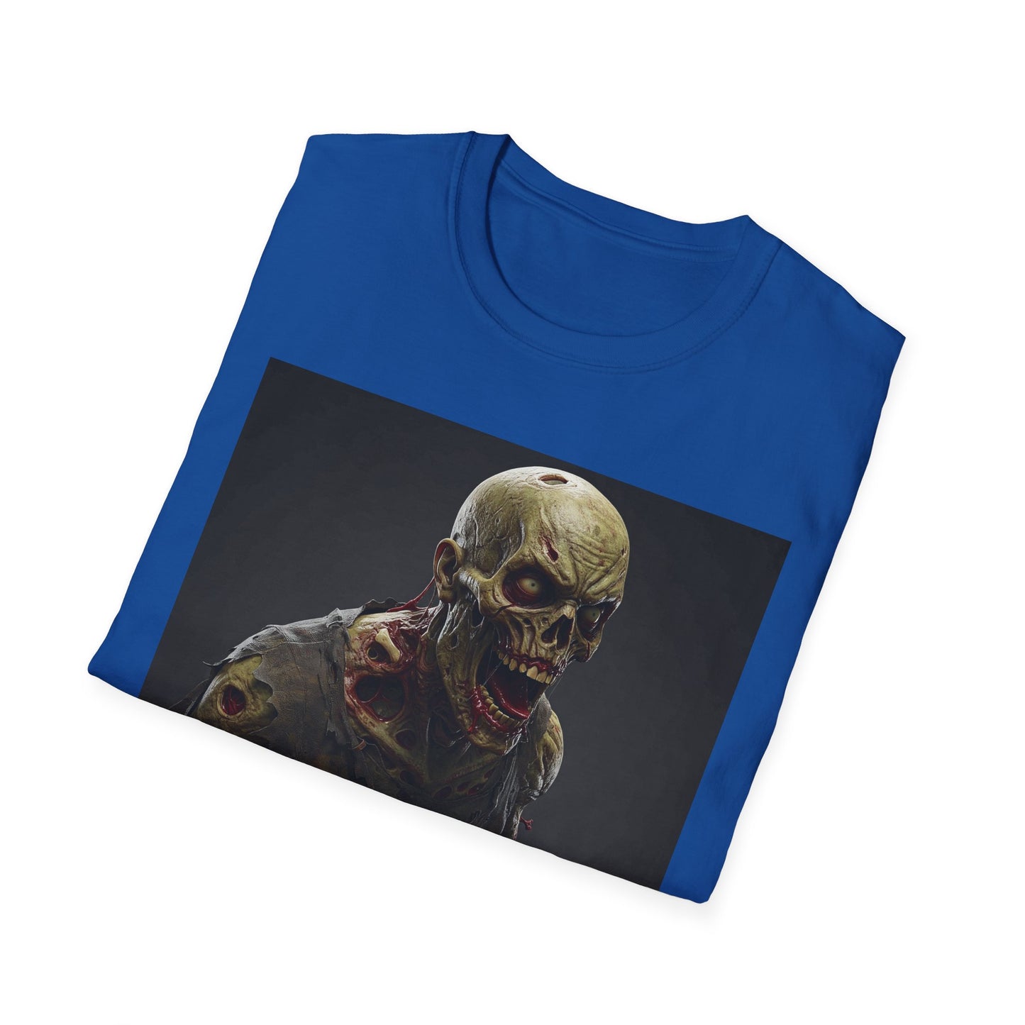 Zombie Graphic Unisex Softstyle T-Shirt - Perfect for Halloween and Horror Fans