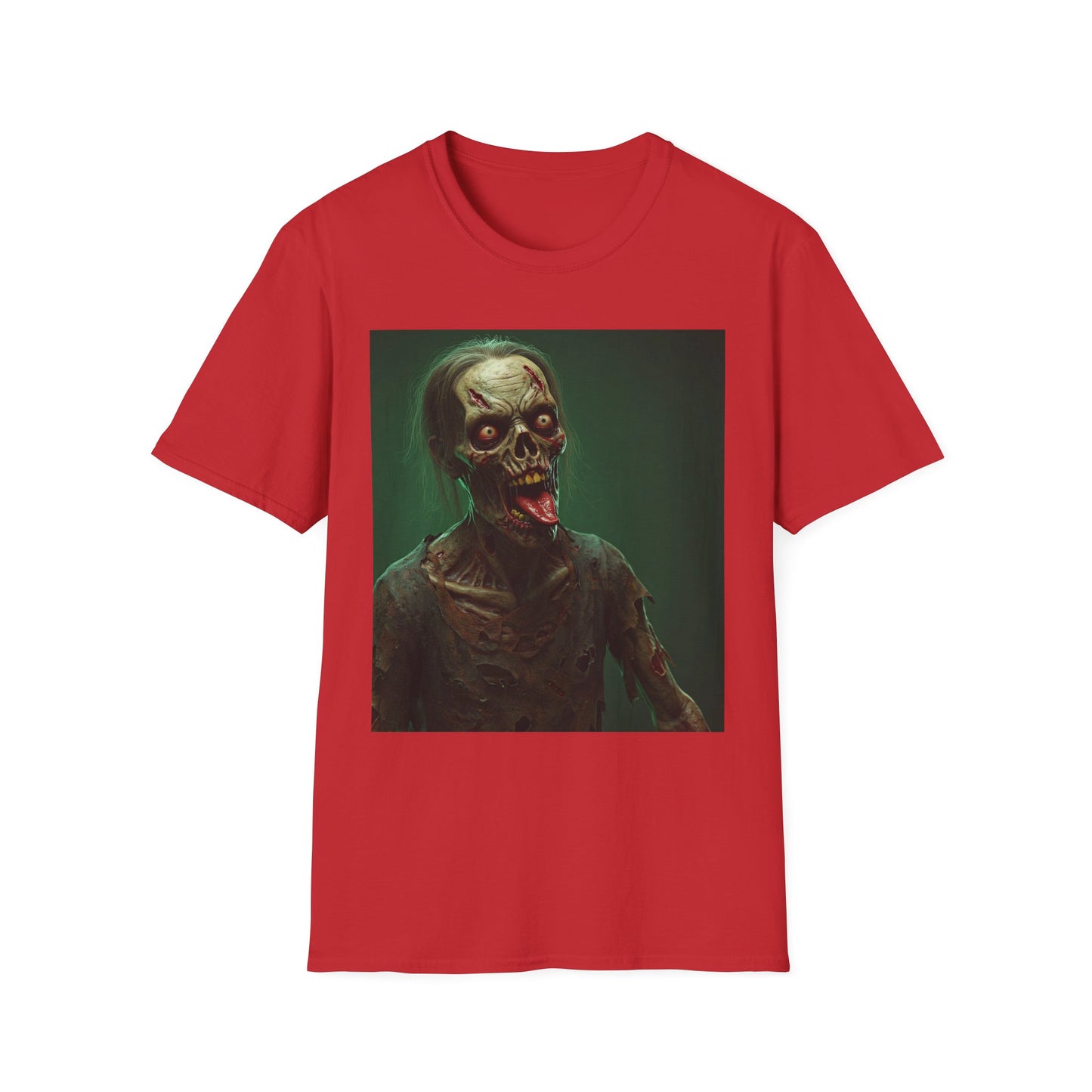 Apocalyptic Portrait Tee, bold, decaying zombie graphic