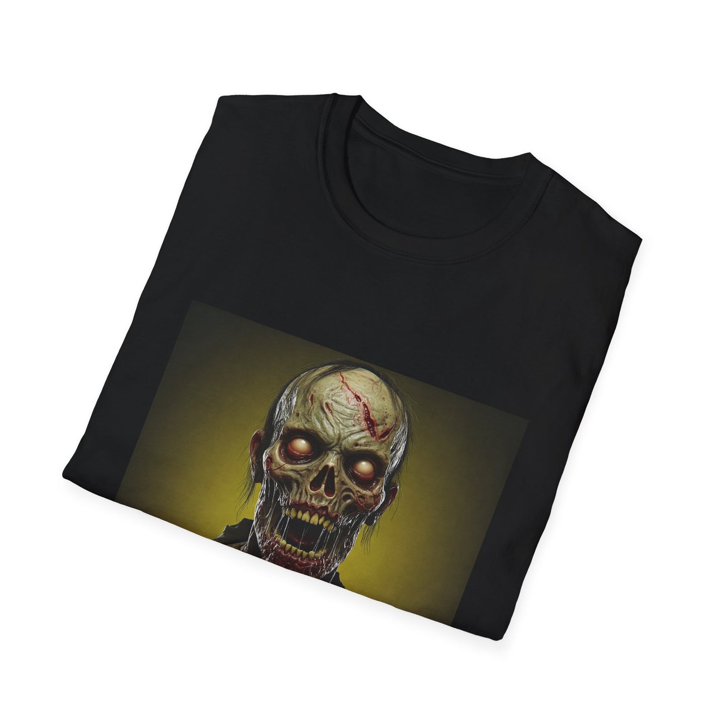 Apocalyptic Portrait Tee, bold, decaying zombie graphic