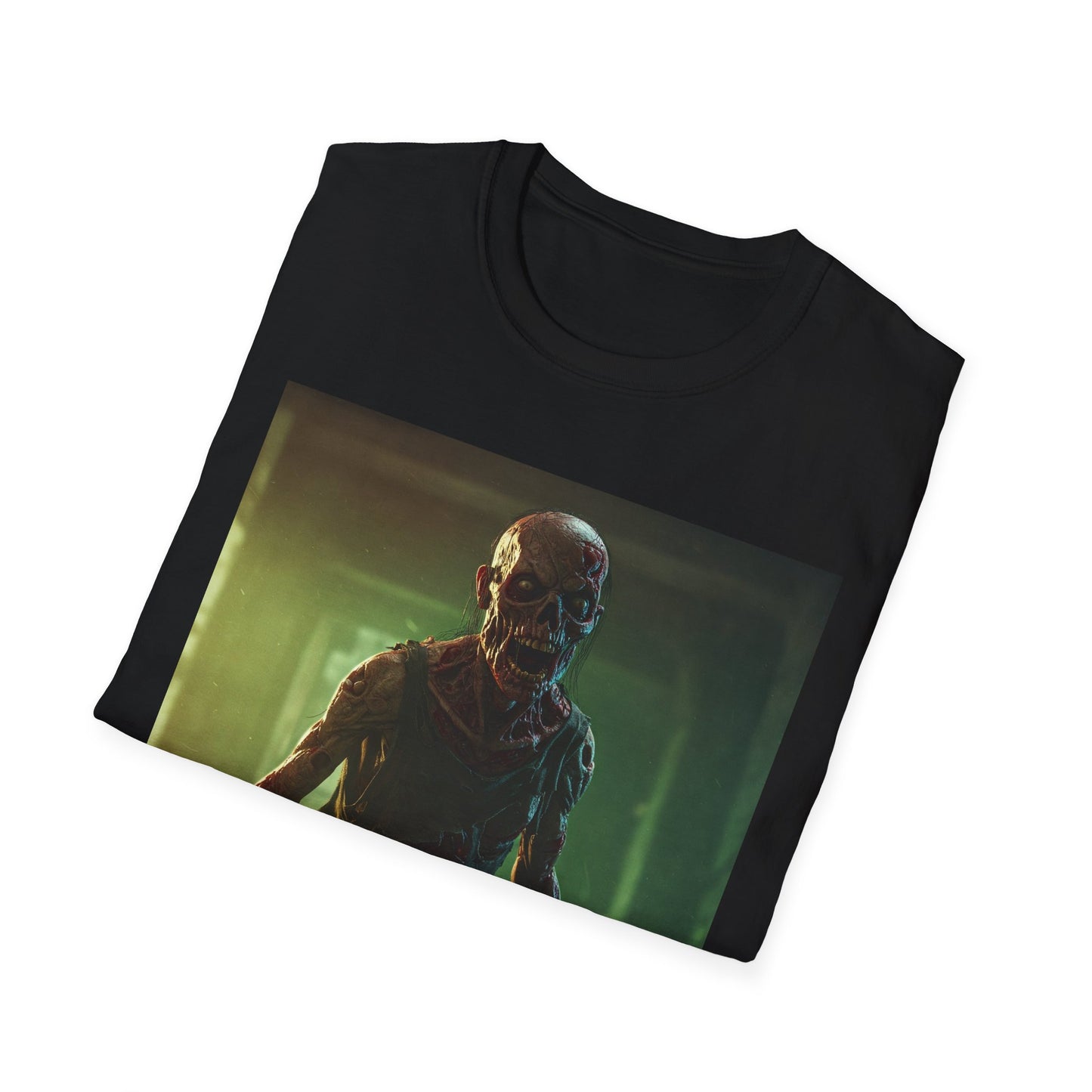 Apocalyptic Portrait Tee, bold, decaying zombie graphic