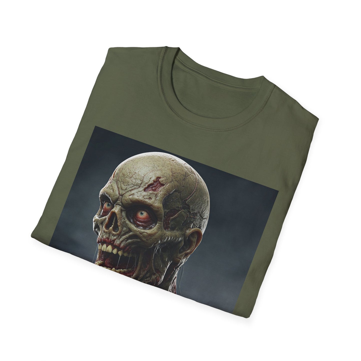 Apocalyptic Portrait Tee, bold, decaying zombie graphic