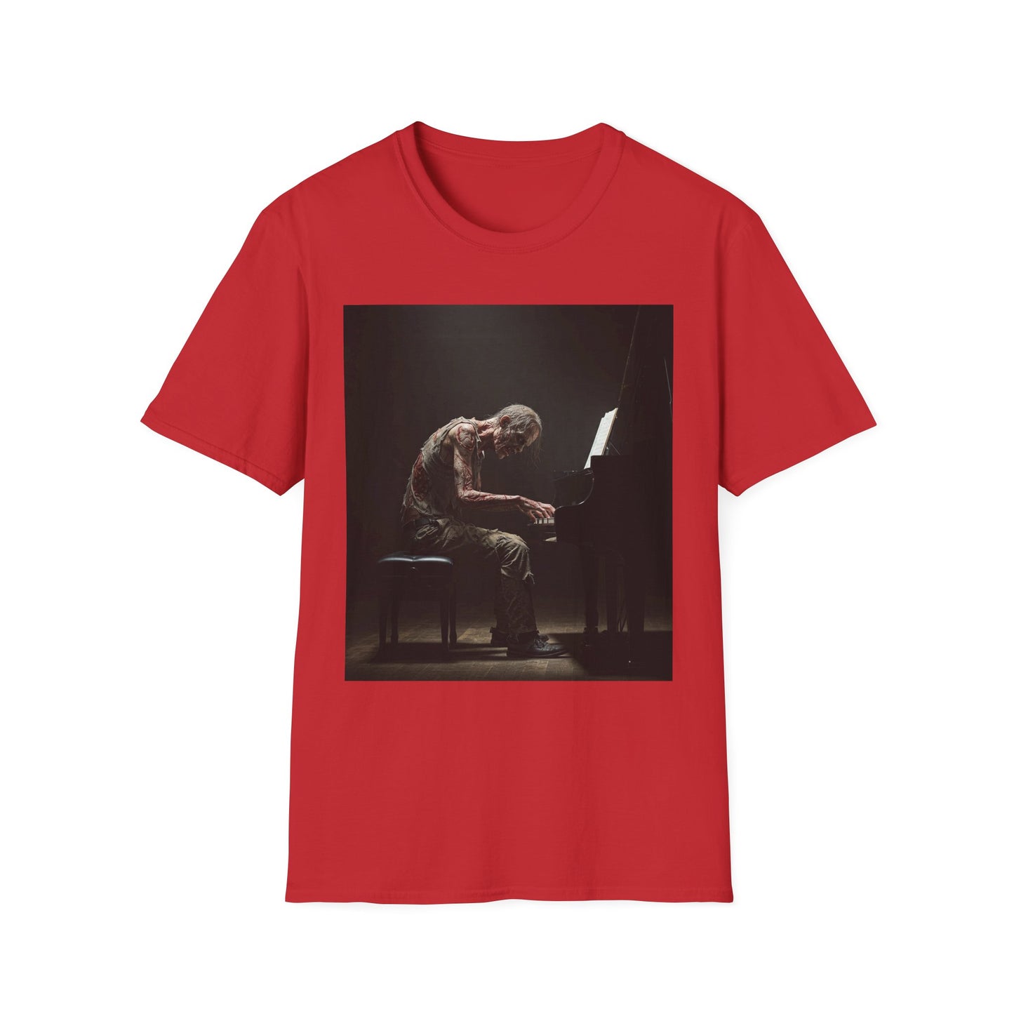 Soulful Pianist Unisex Softstyle T-Shirt - Perfect for Music Lovers