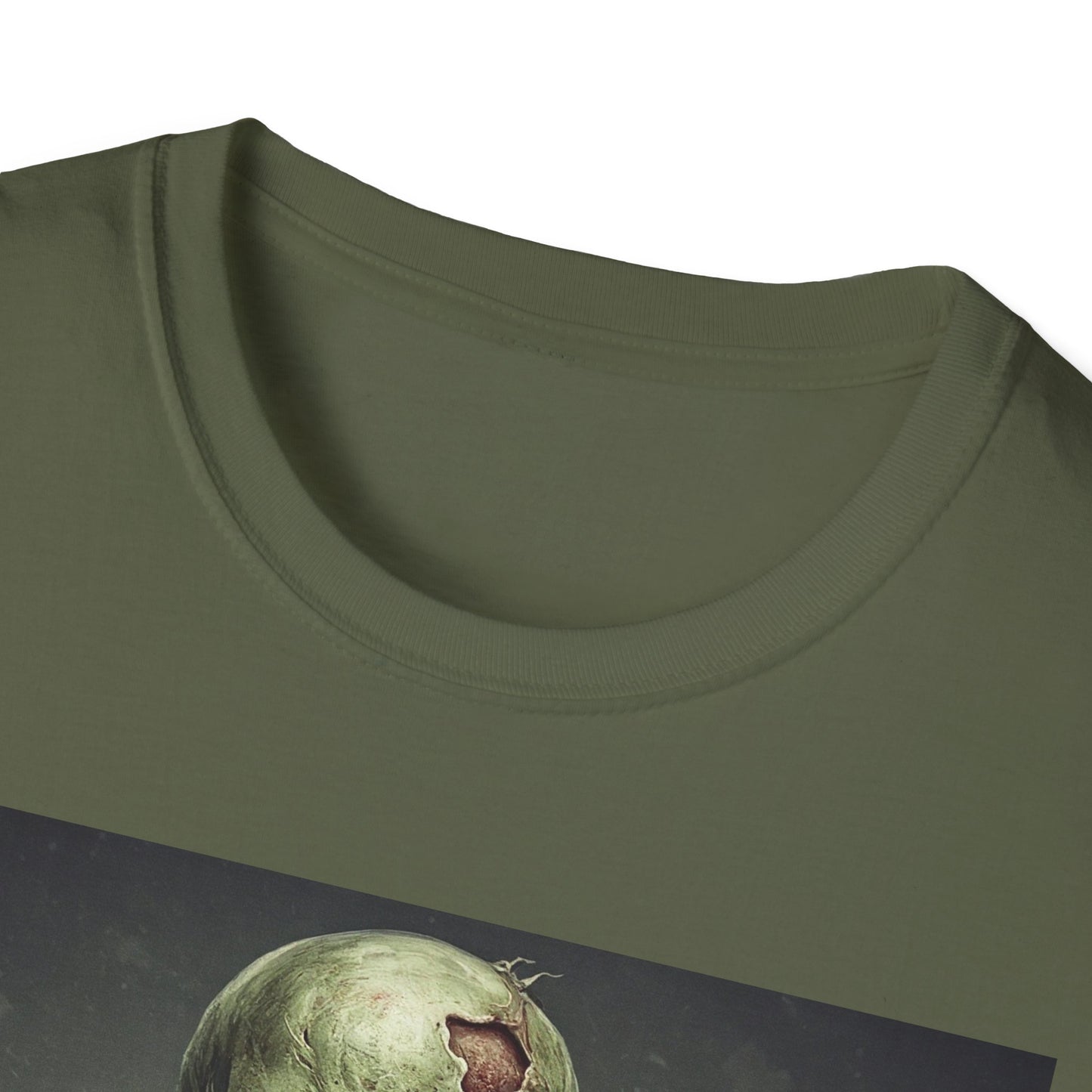 Apocalyptic Portrait Tee, bold, decaying zombie graphic