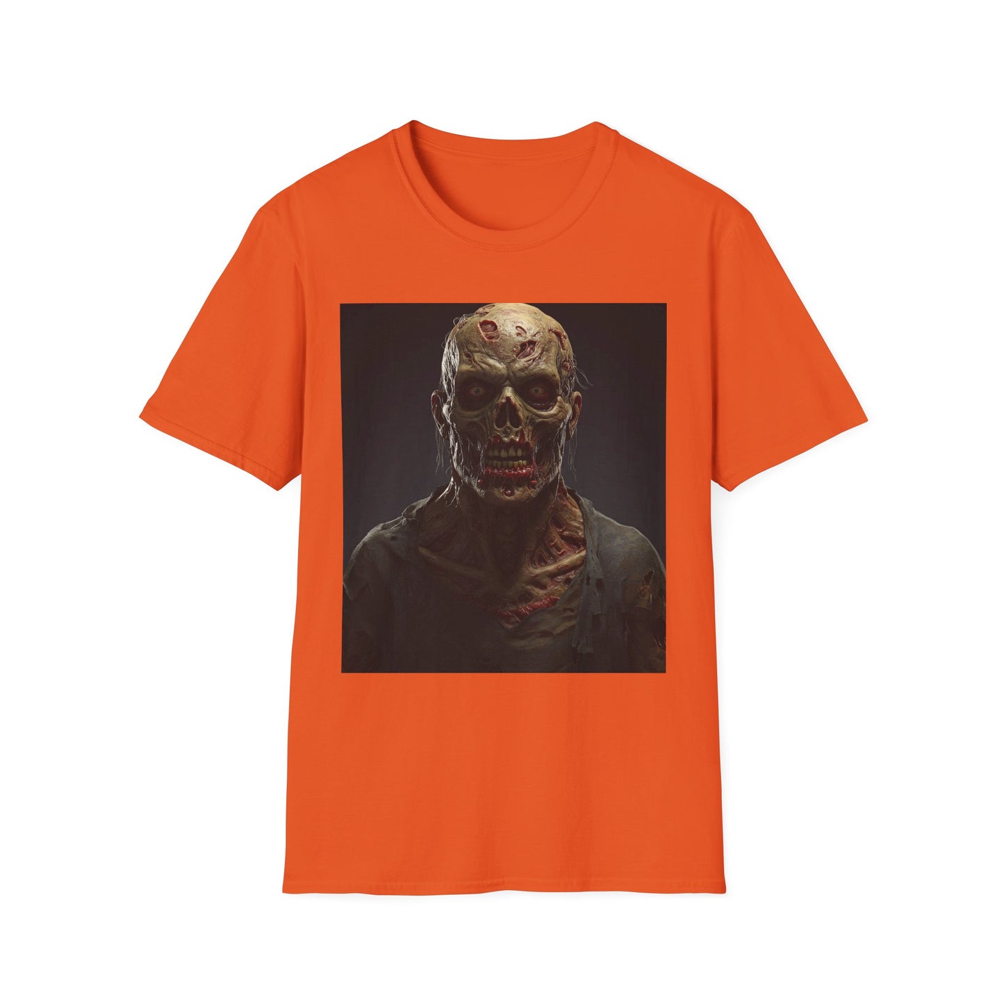 Apocalyptic Portrait Tee, bold, decaying zombie graphic