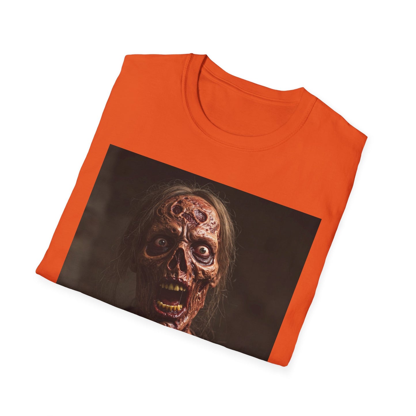 Apocalyptic Portrait Tee, bold, decaying zombie graphic