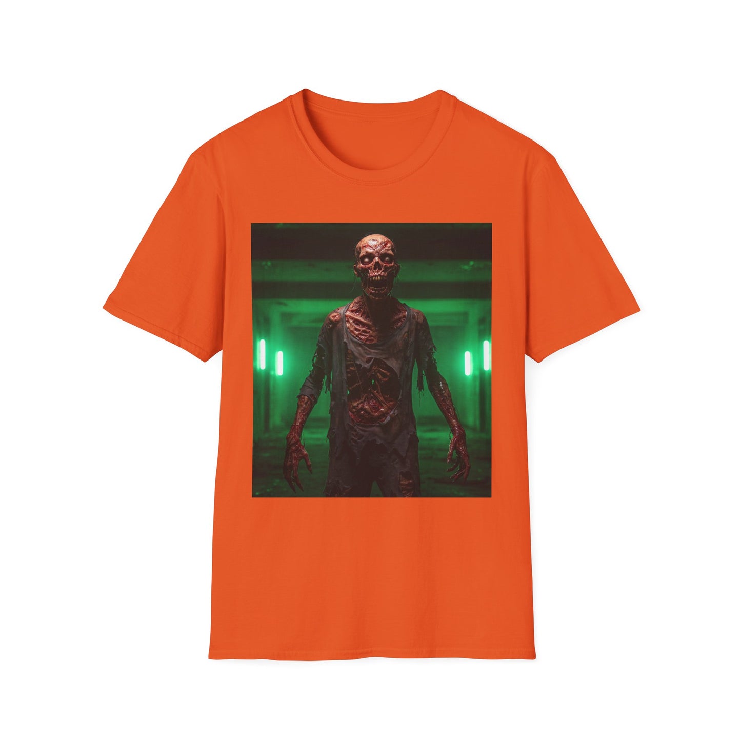 Apocalyptic Portrait Tee, bold, decaying zombie graphic