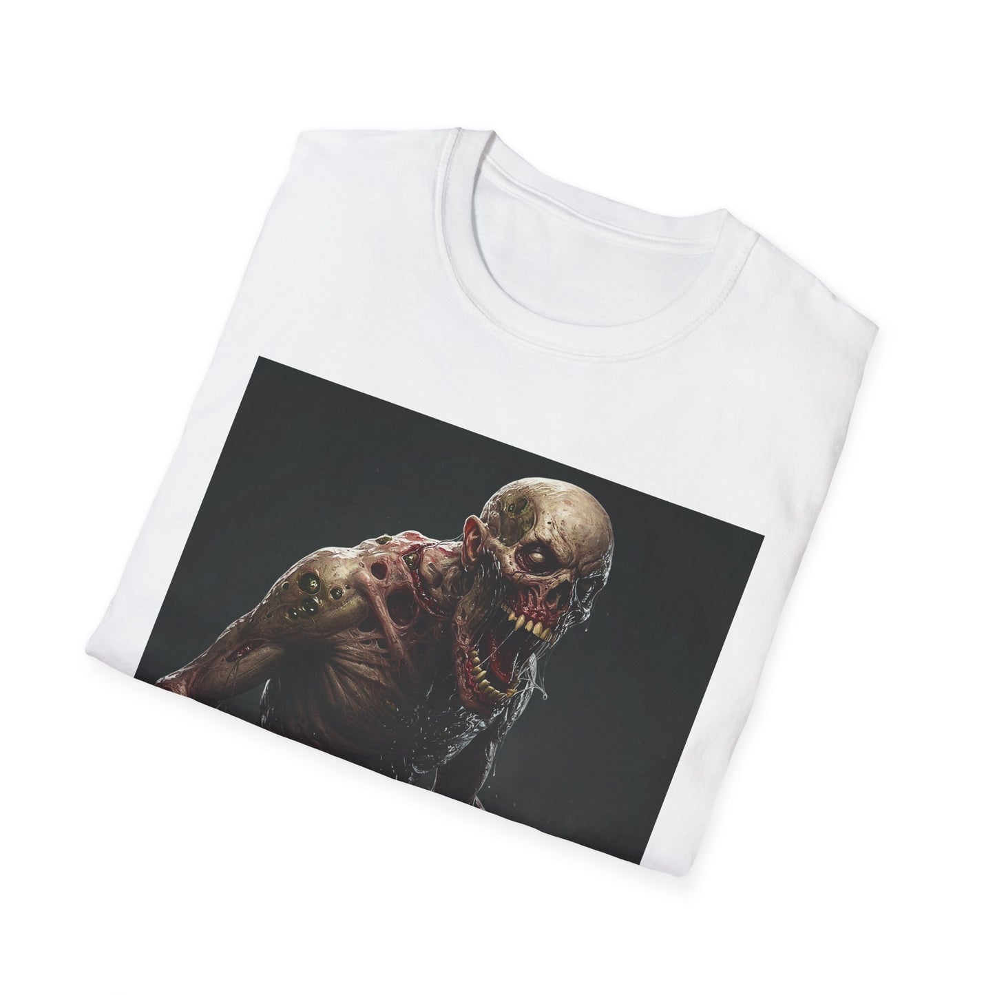 Apocalyptic Portrait Tee, bold, decaying zombie graphic