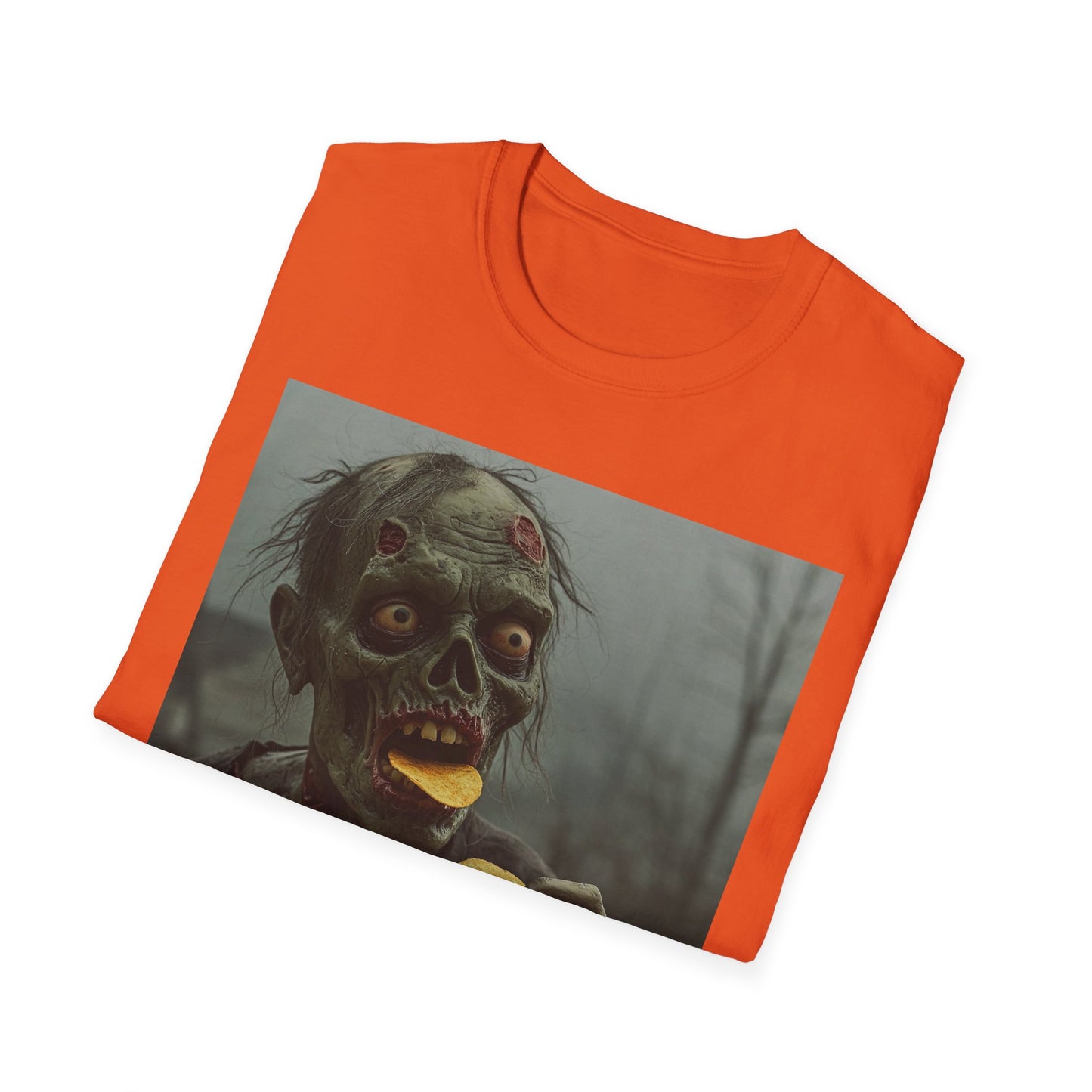 Zombie Snack Unisex Softstyle T-Shirt - Perfect for Horror Fans & Halloween