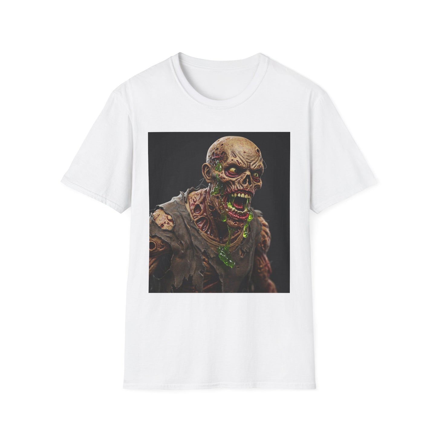 Apocalyptic Portrait Tee, bold, decaying zombie graphic