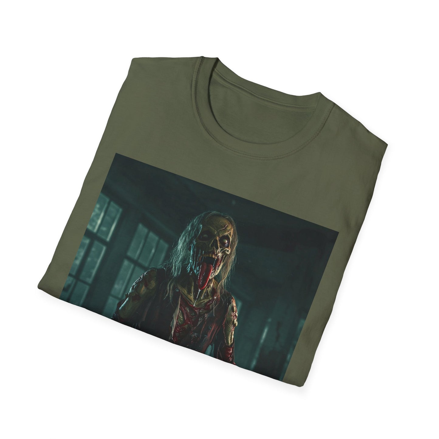 Apocalyptic Portrait Tee, bold, decaying zombie graphic