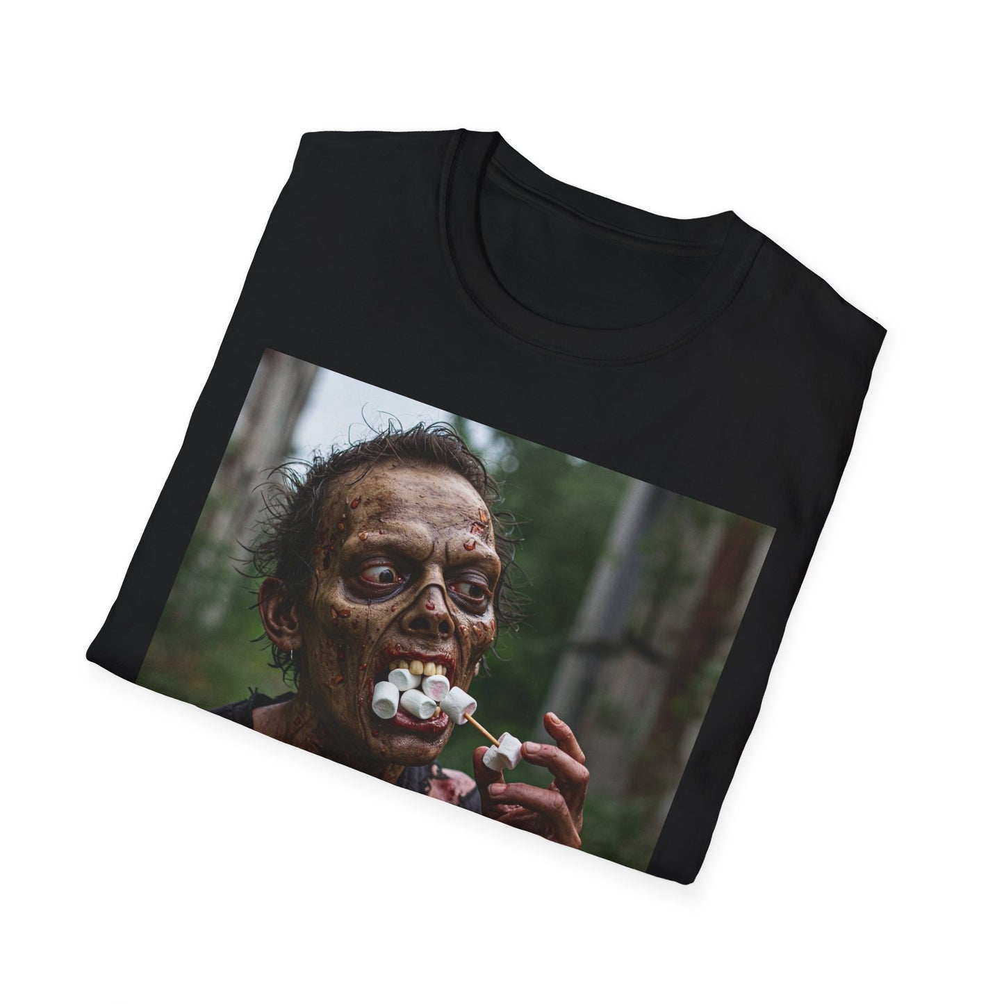 Zombie Themed Unisex Softstyle T-Shirt - Perfect for Halloween and Horror Fans