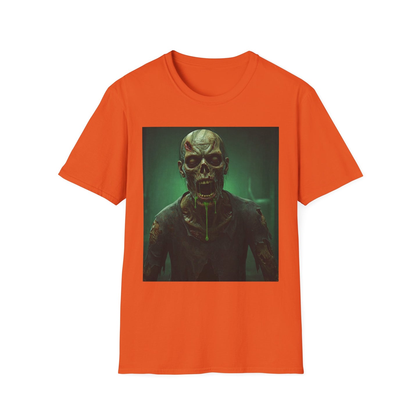 Apocalyptic Portrait Tee, bold, decaying zombie graphic