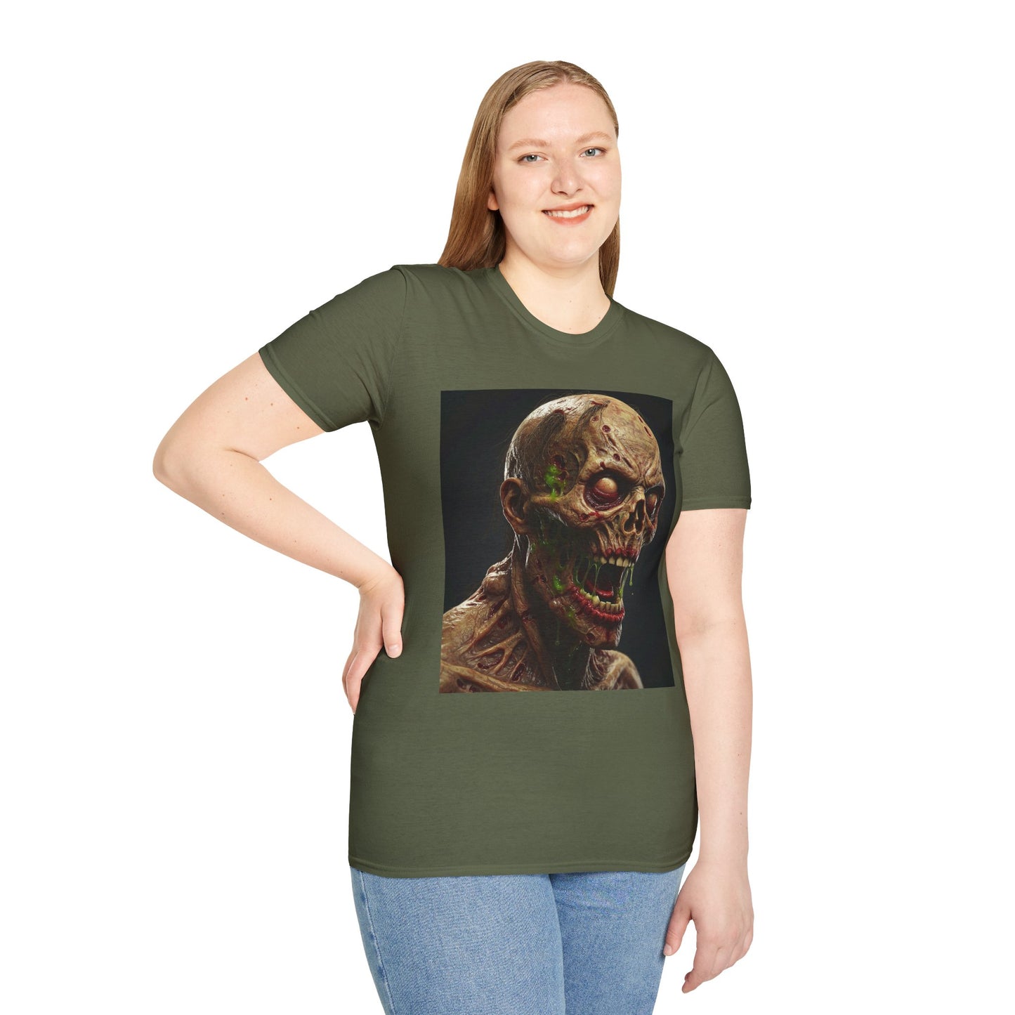 Creepy Skeleton Graphic T-Shirt - Unisex Softstyle Horror Tee