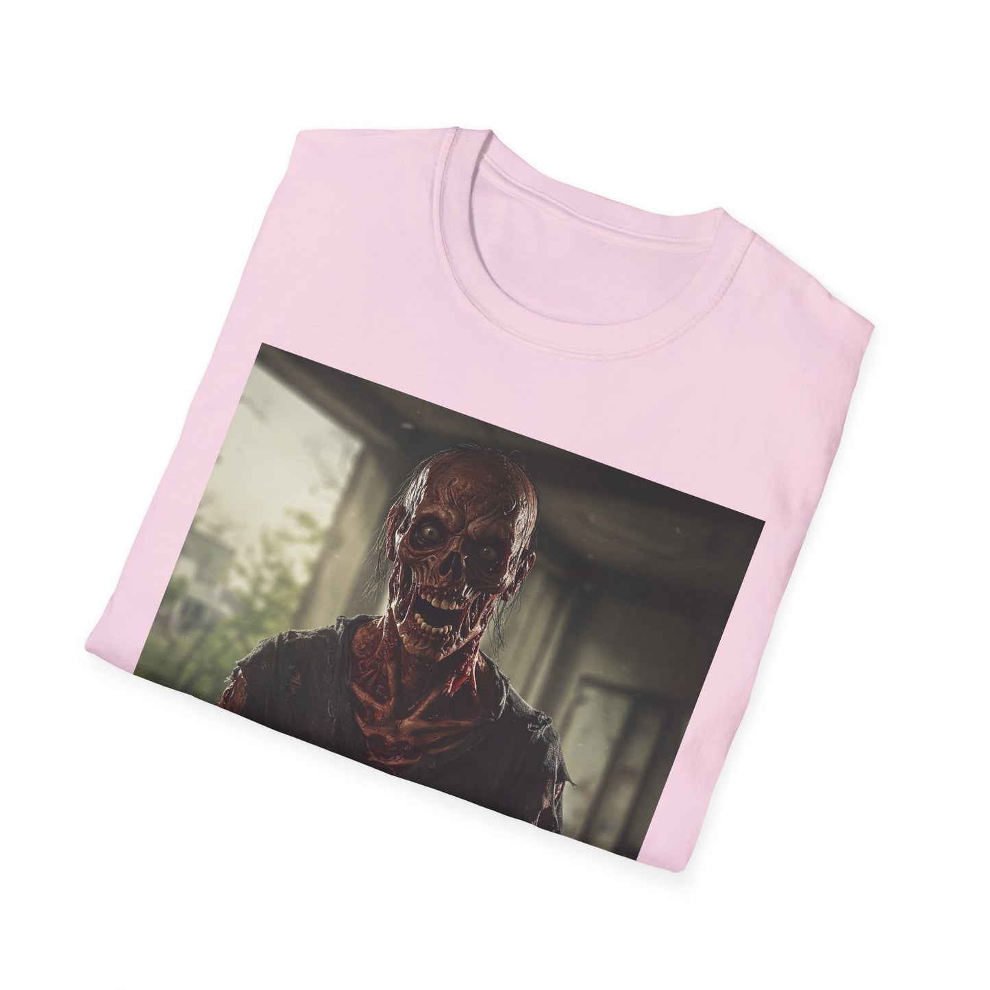 Apocalyptic Portrait Tee, bold, decaying zombie graphic