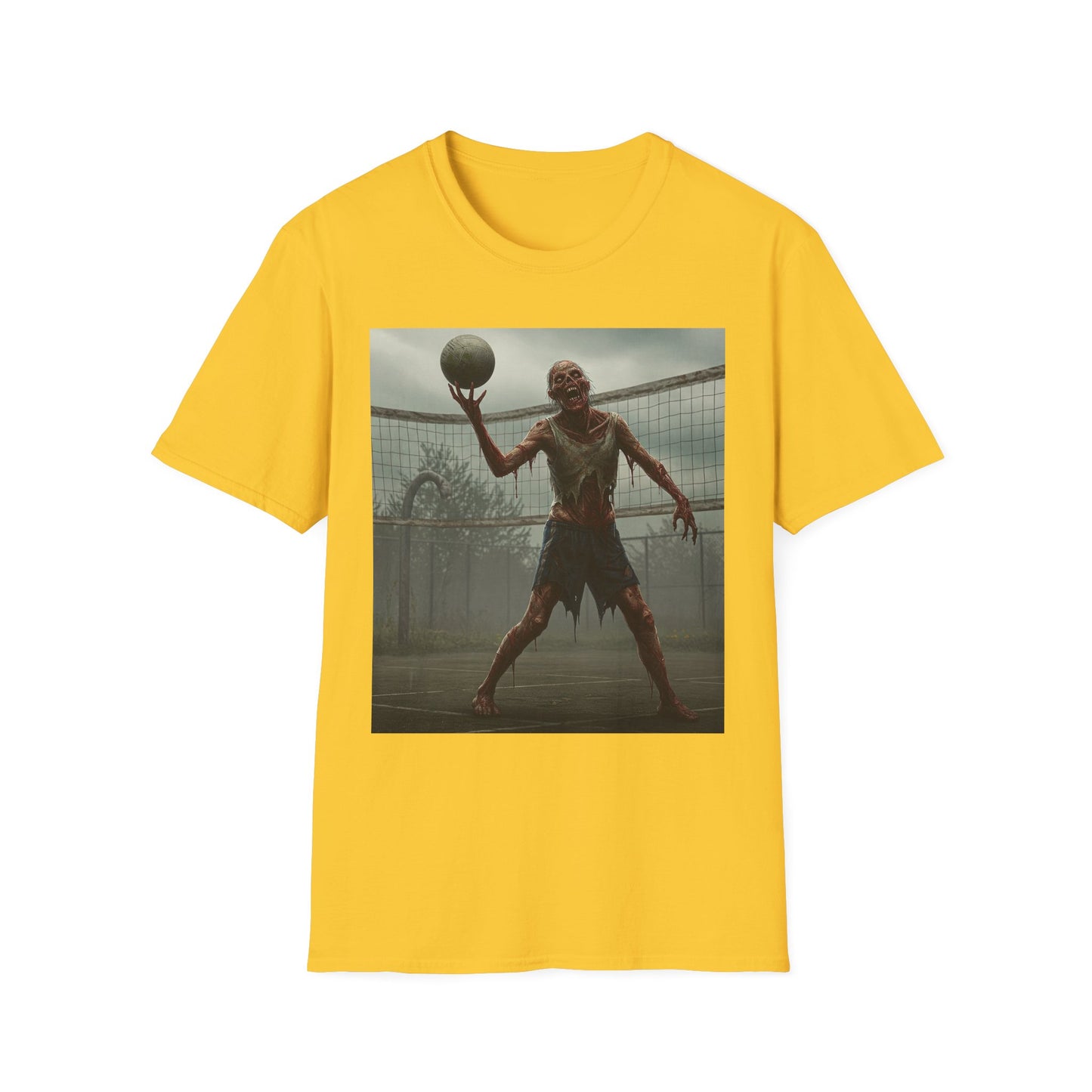 Zombie Basketball Unisex Softstyle T-Shirt | Horror Graphic Tee